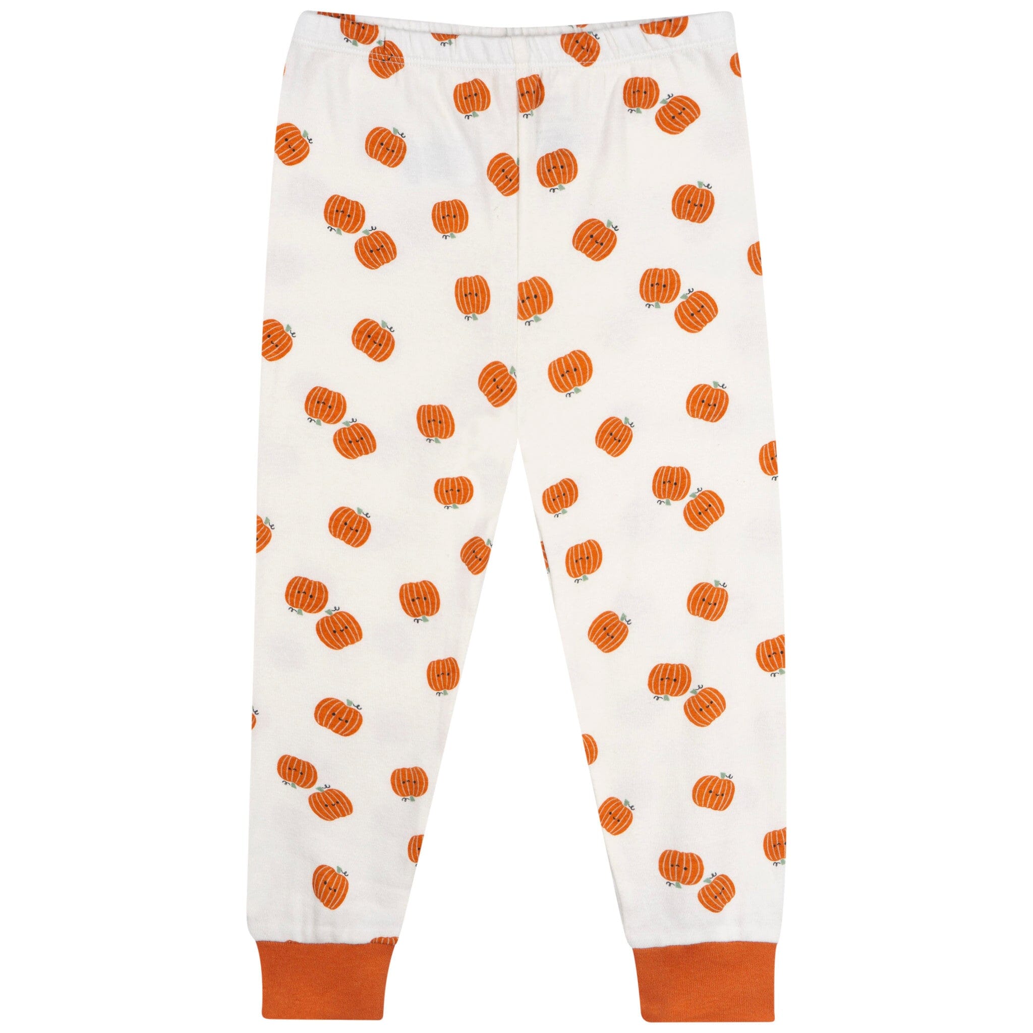 2-Piece Infant & Toddler Neutral Smiling Pumpkins Cotton Pajamas - Image 5