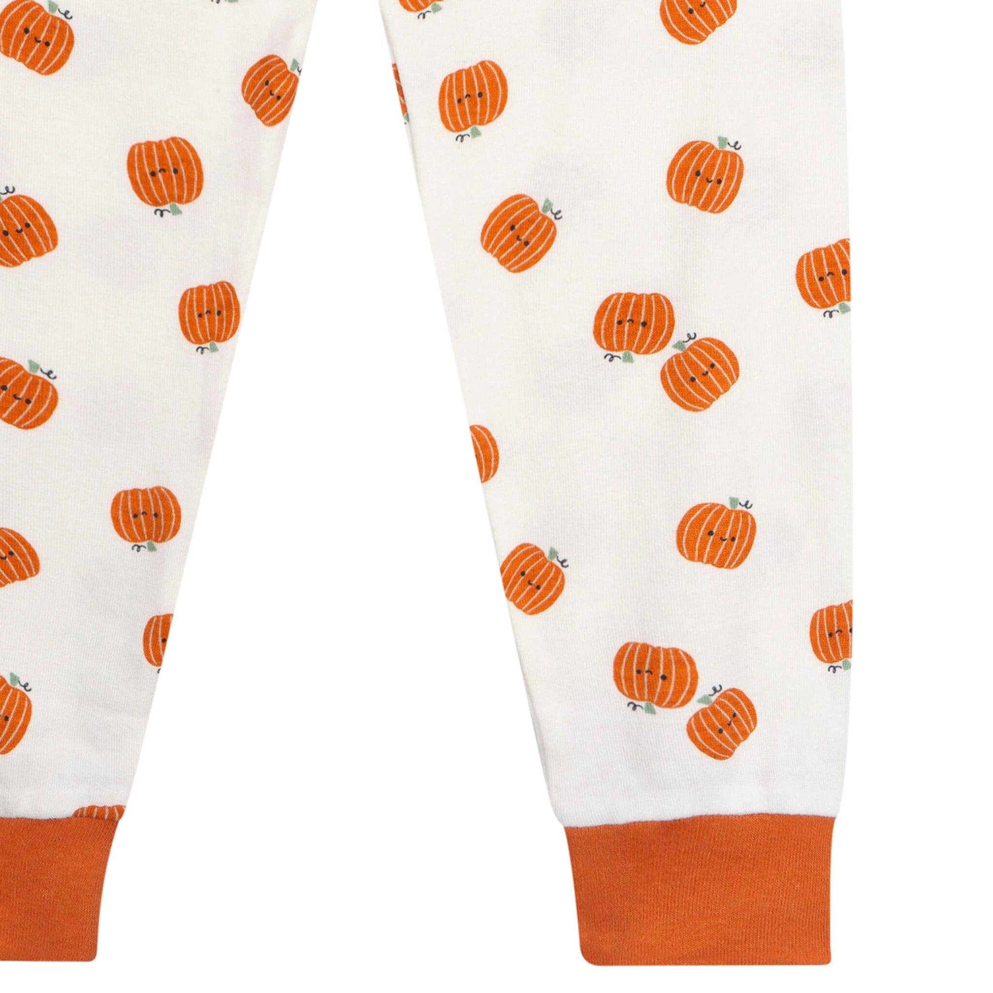 2-Piece Infant & Toddler Neutral Smiling Pumpkins Cotton Pajamas - Image 6