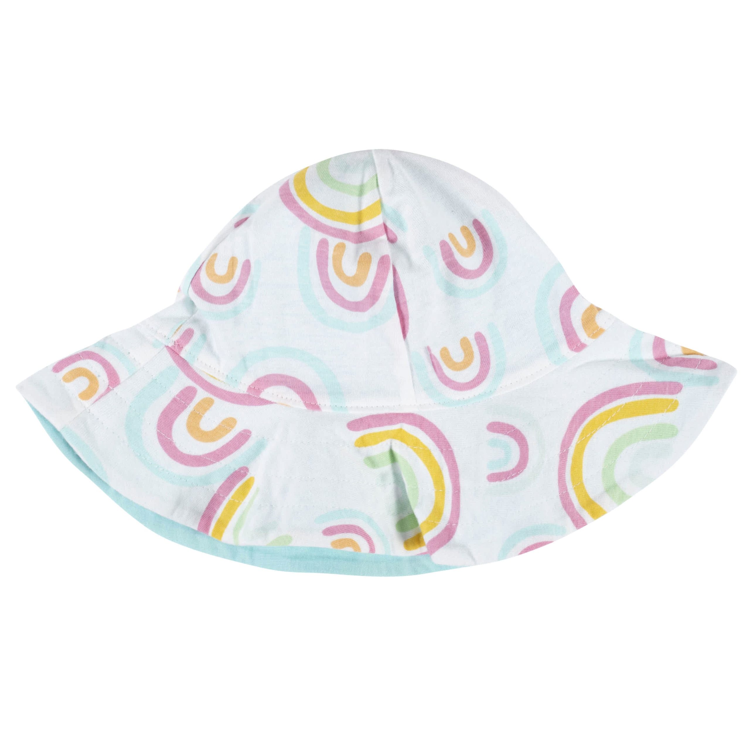 3-Piece Baby & Toddler Girls Dots Of Rainbows Dress, Diaper Cover & Sun Hat Set - Image 5