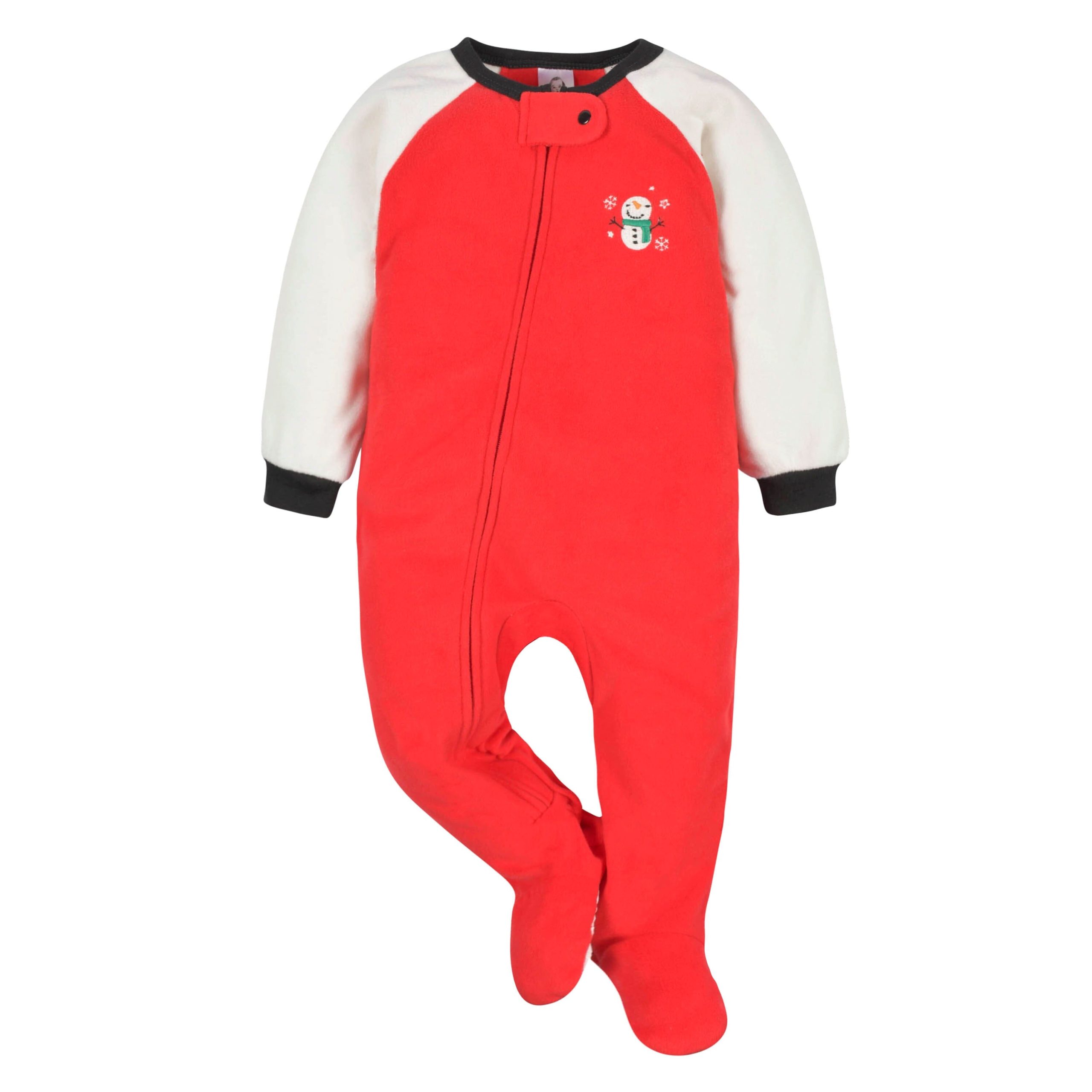 2-Pack Baby & Toddler Neutral Snowman Fleece Pajamas - Image 2