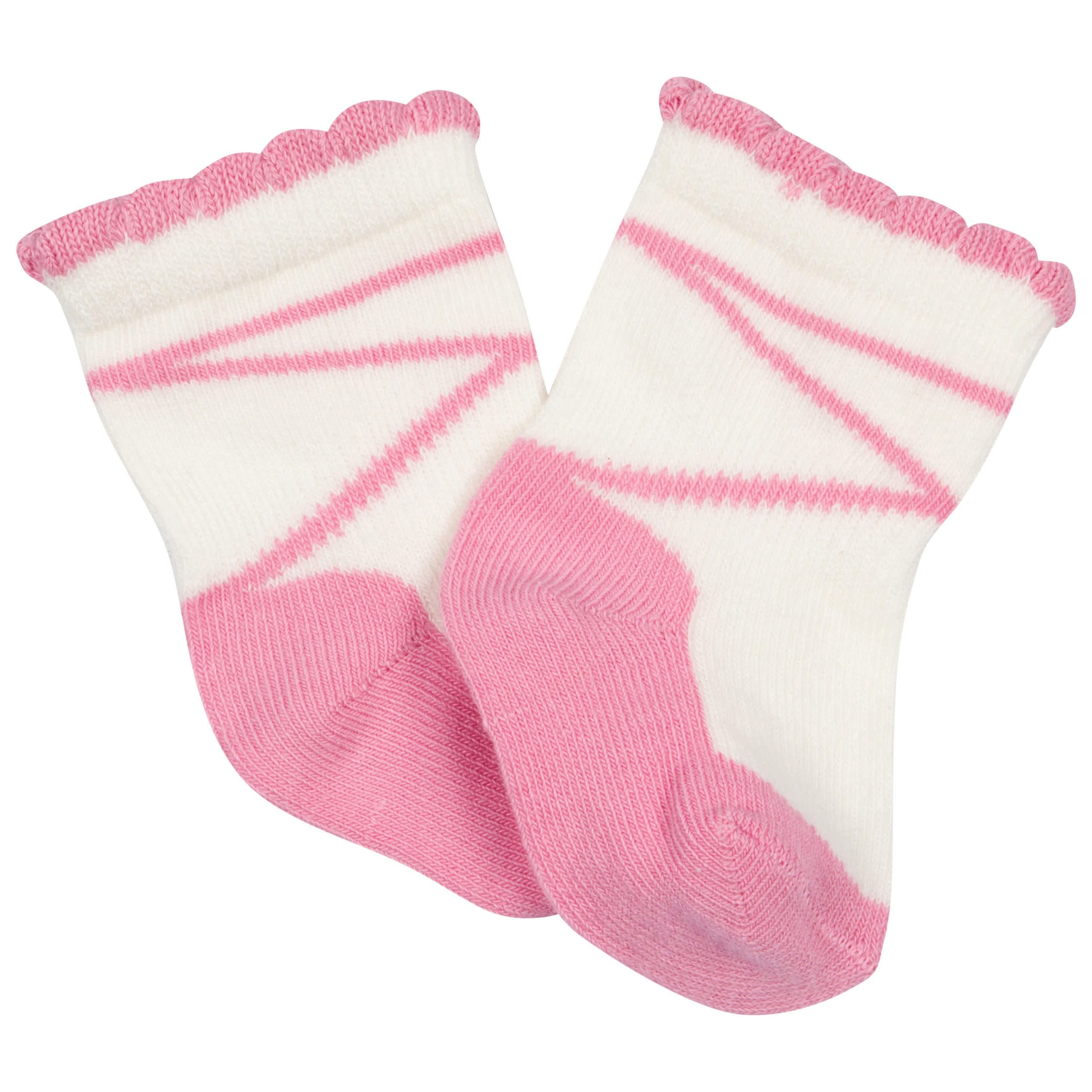 6-Pack Baby Girls Floral Wiggle Proof® Socks - Image 2