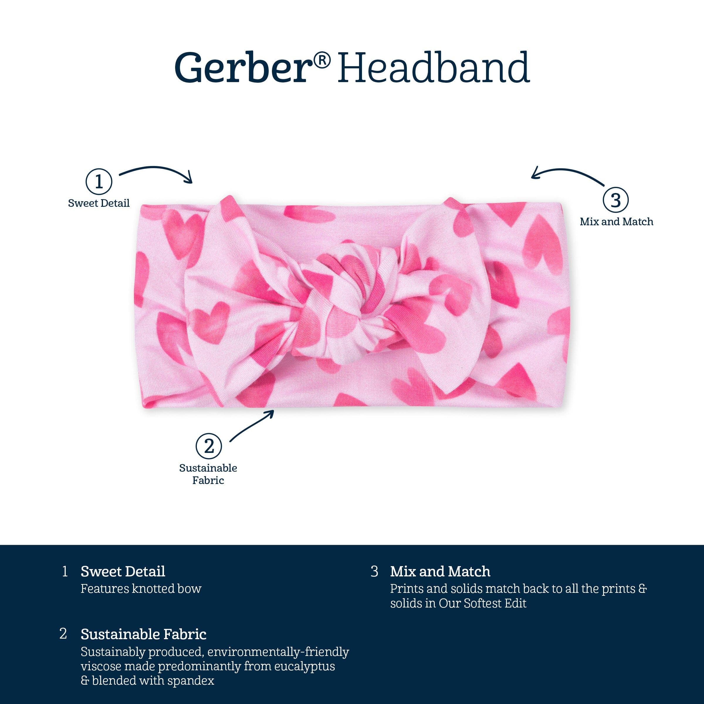 Girls Heartfelt Buttery Soft Viscose Made from Eucalyptus Headband - Image 4