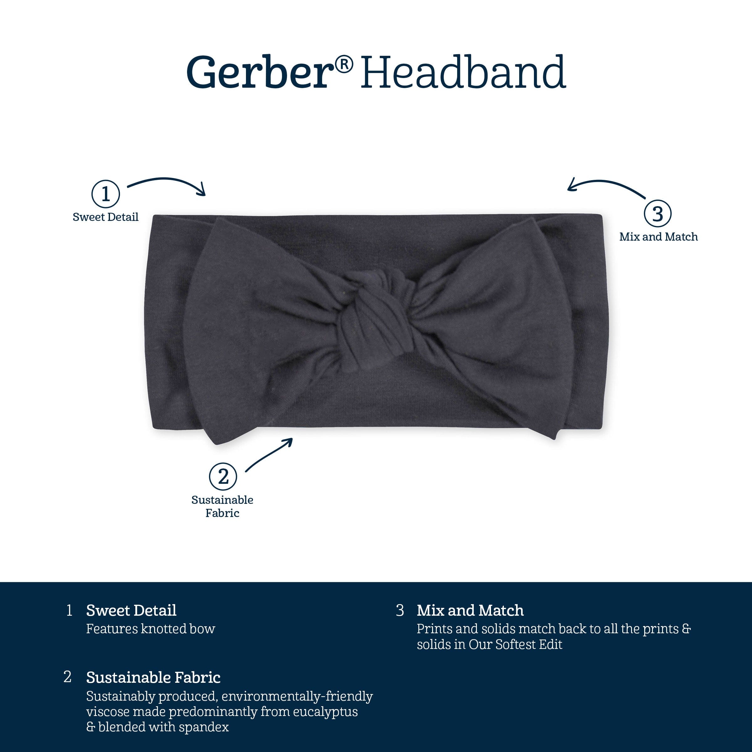 Girls Shadow Buttery Soft Viscose Made from Eucalyptus Headband - Image 4