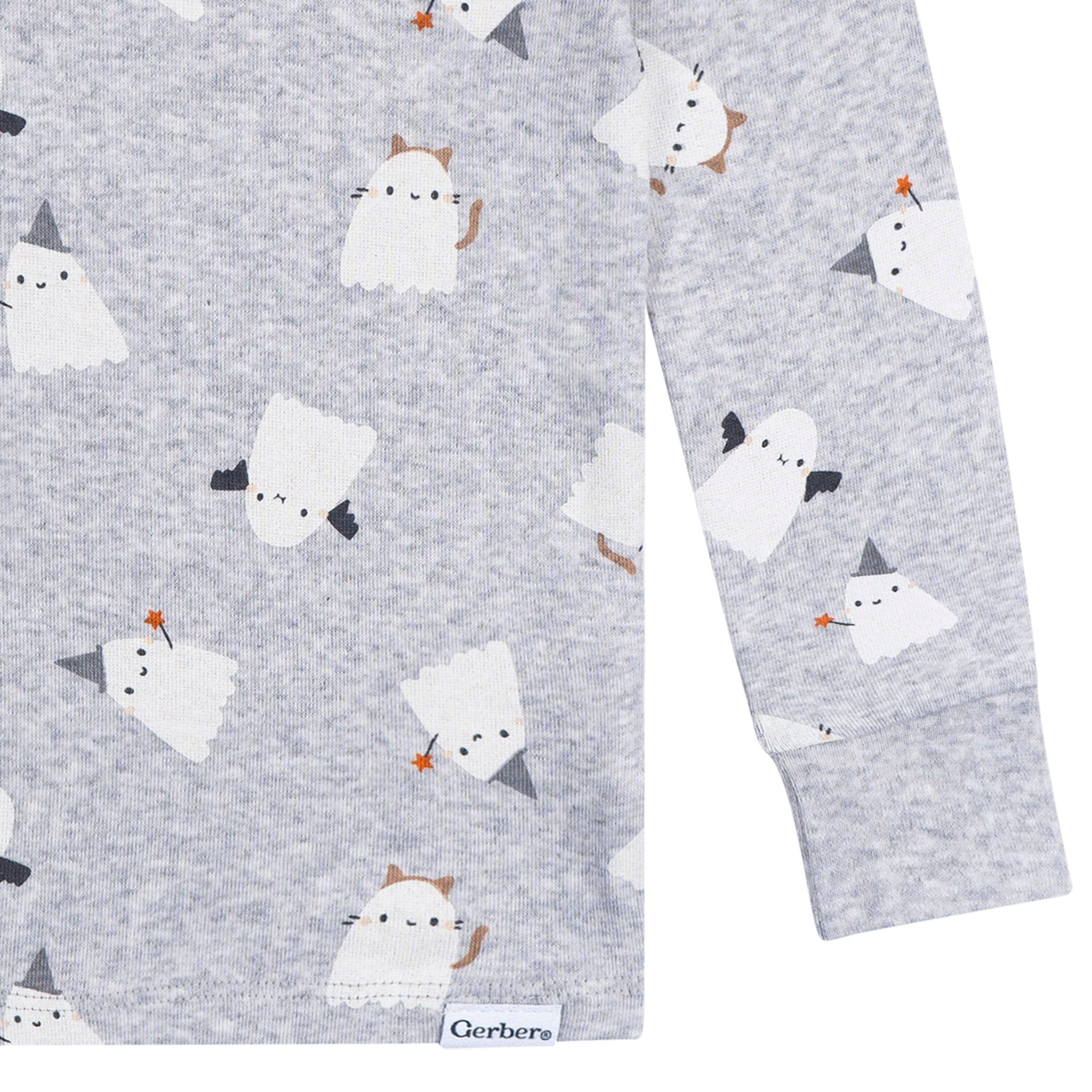 2-Piece Infant & Toddler Neutral Halloween Ghosts Cotton Pajamas - Image 4