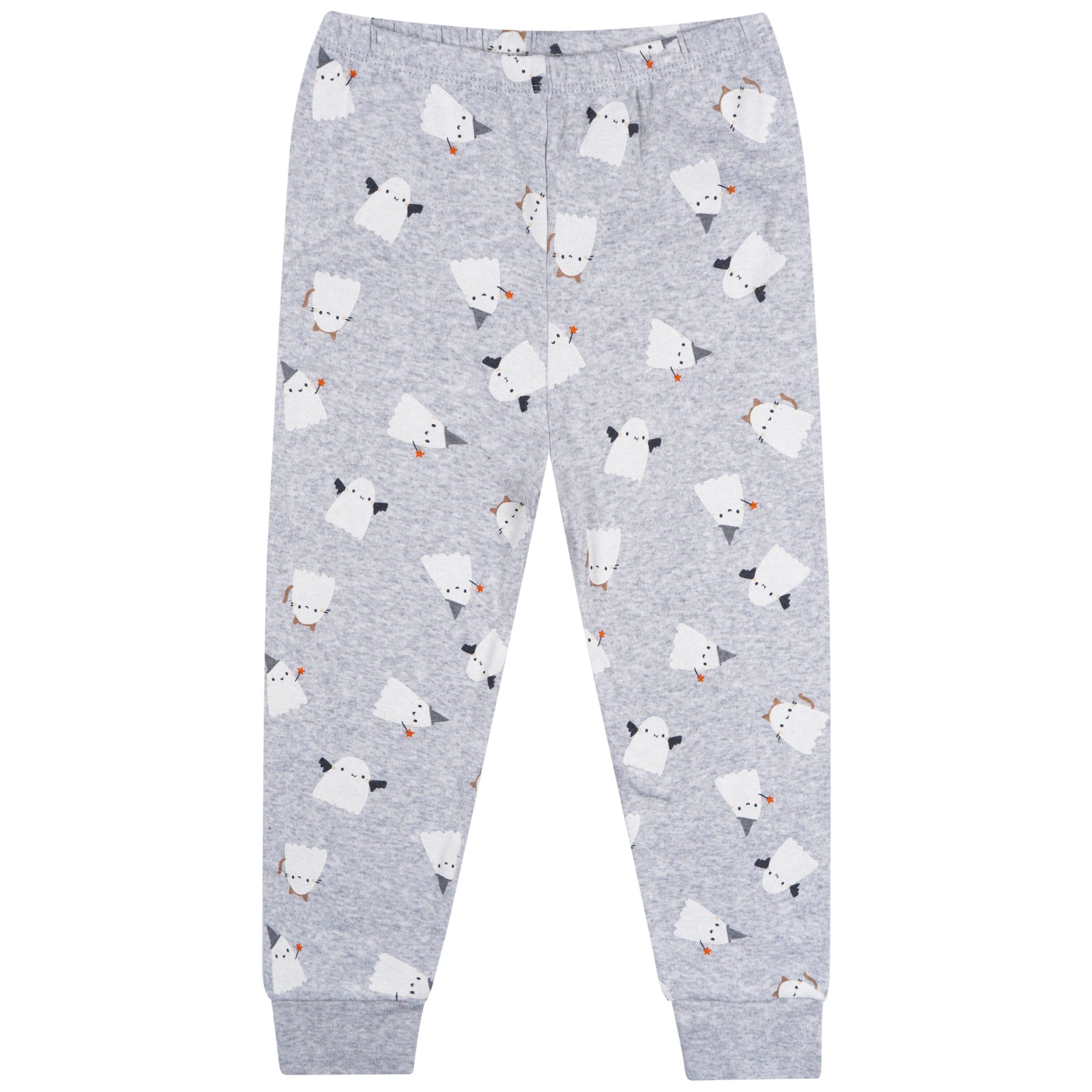 2-Piece Infant & Toddler Neutral Halloween Ghosts Cotton Pajamas - Image 5