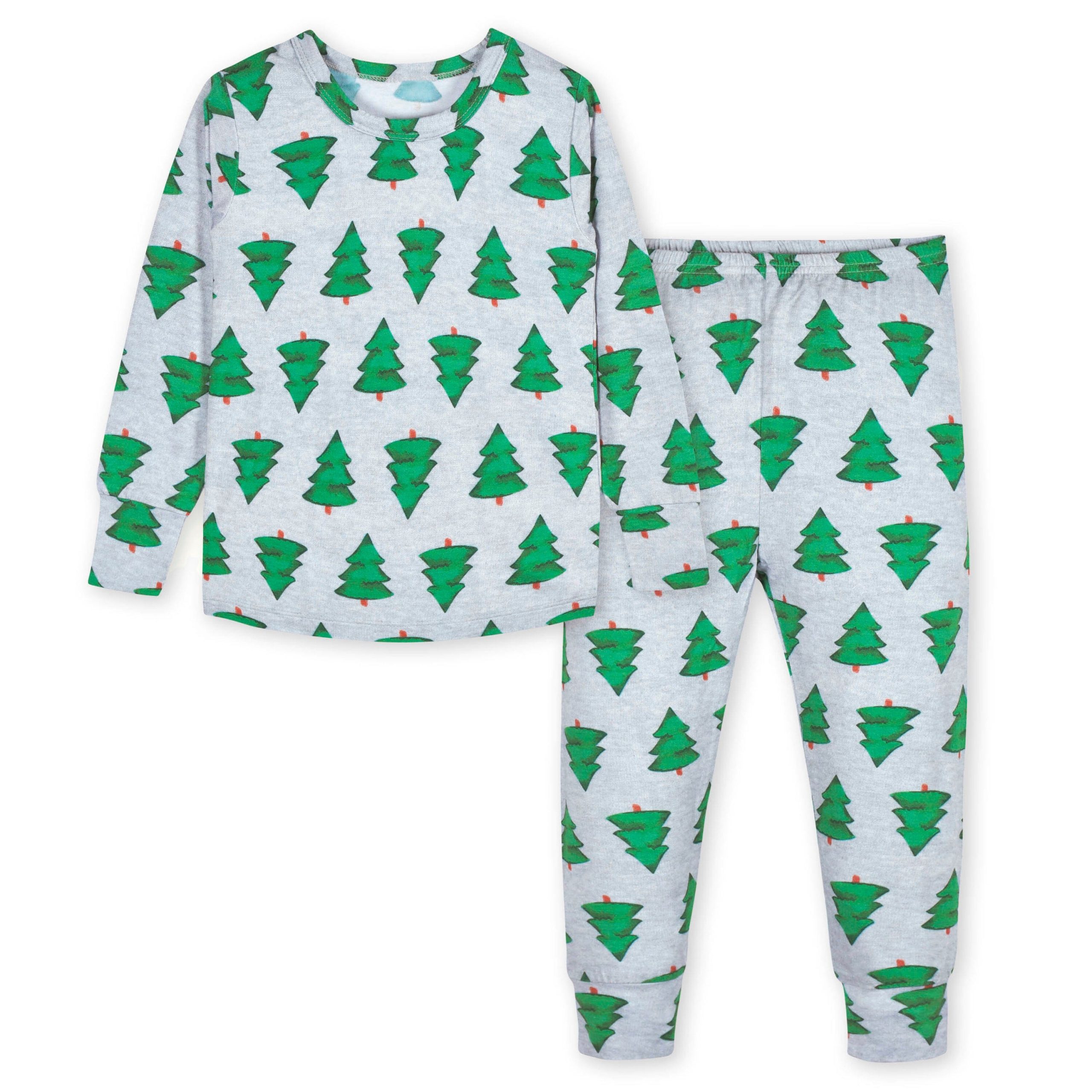 2-Piece Infant & Toddler Spruce Buttery Soft Viscose Made from Eucalyptus Snug Fit Holiday Pajamas - Image 2