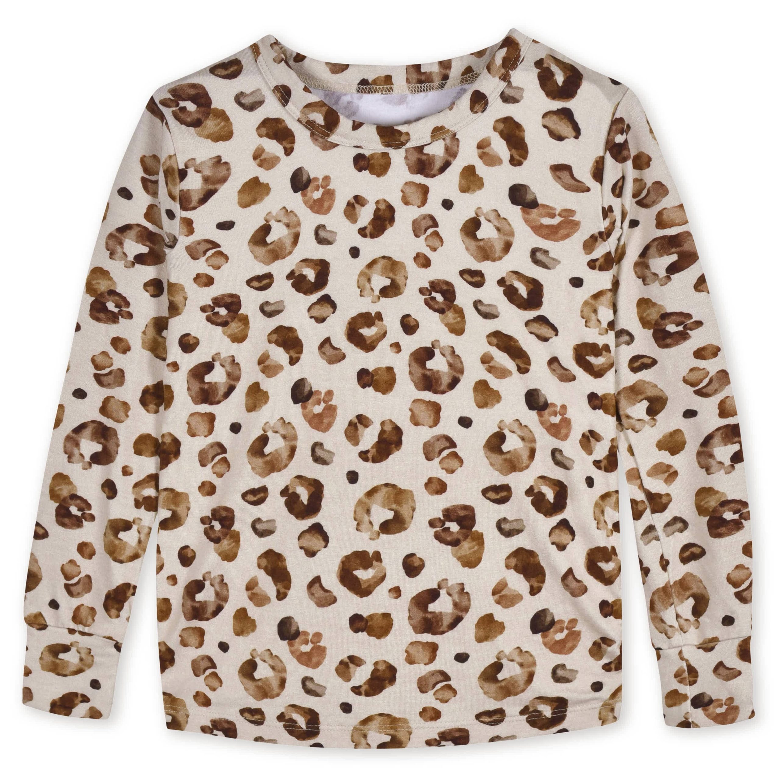 2-Piece Infant & Toddler Spotted Leopard Buttery Soft Viscose Made from Eucalyptus Snug Fit Pajamas - Image 5