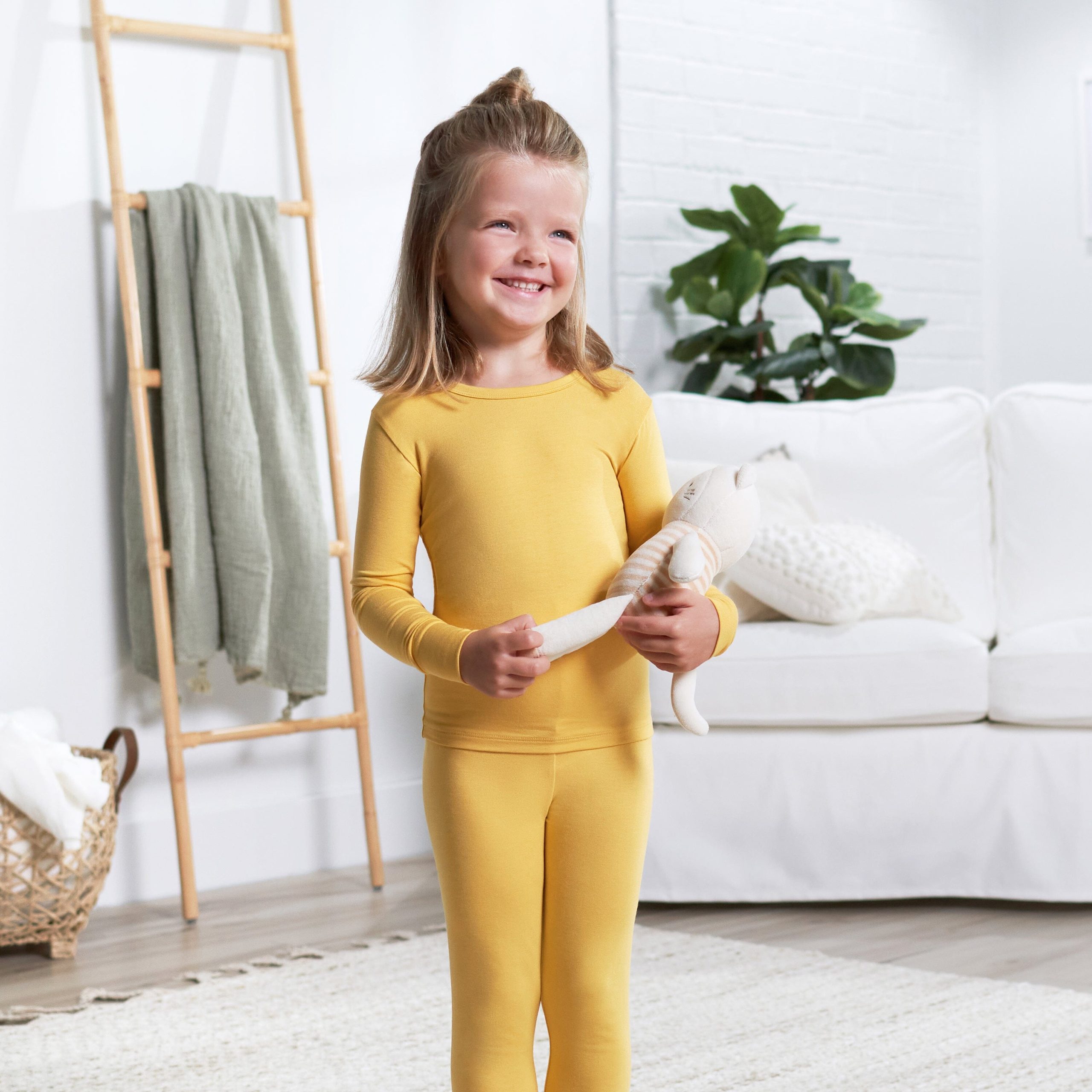 2-Piece Infant & Toddler Honey Buttery Soft Viscose Made from Eucalyptus Snug Fit Pajamas - Image 5