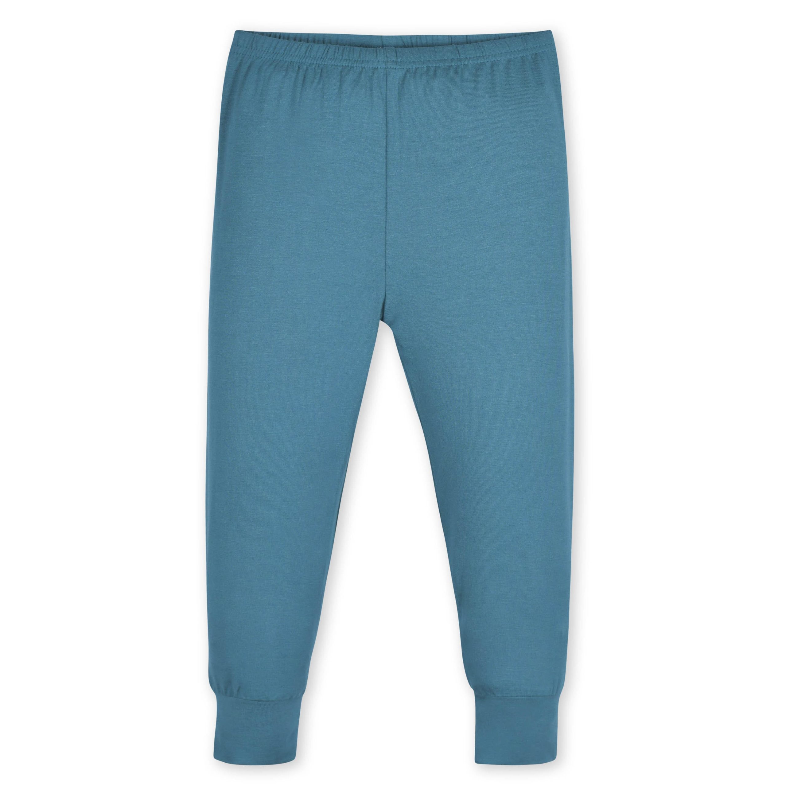 2-Piece Infant & Toddler Ocean Teal Buttery Soft Viscose Made from Eucalyptus Snug Fit Pajamas - Image 5