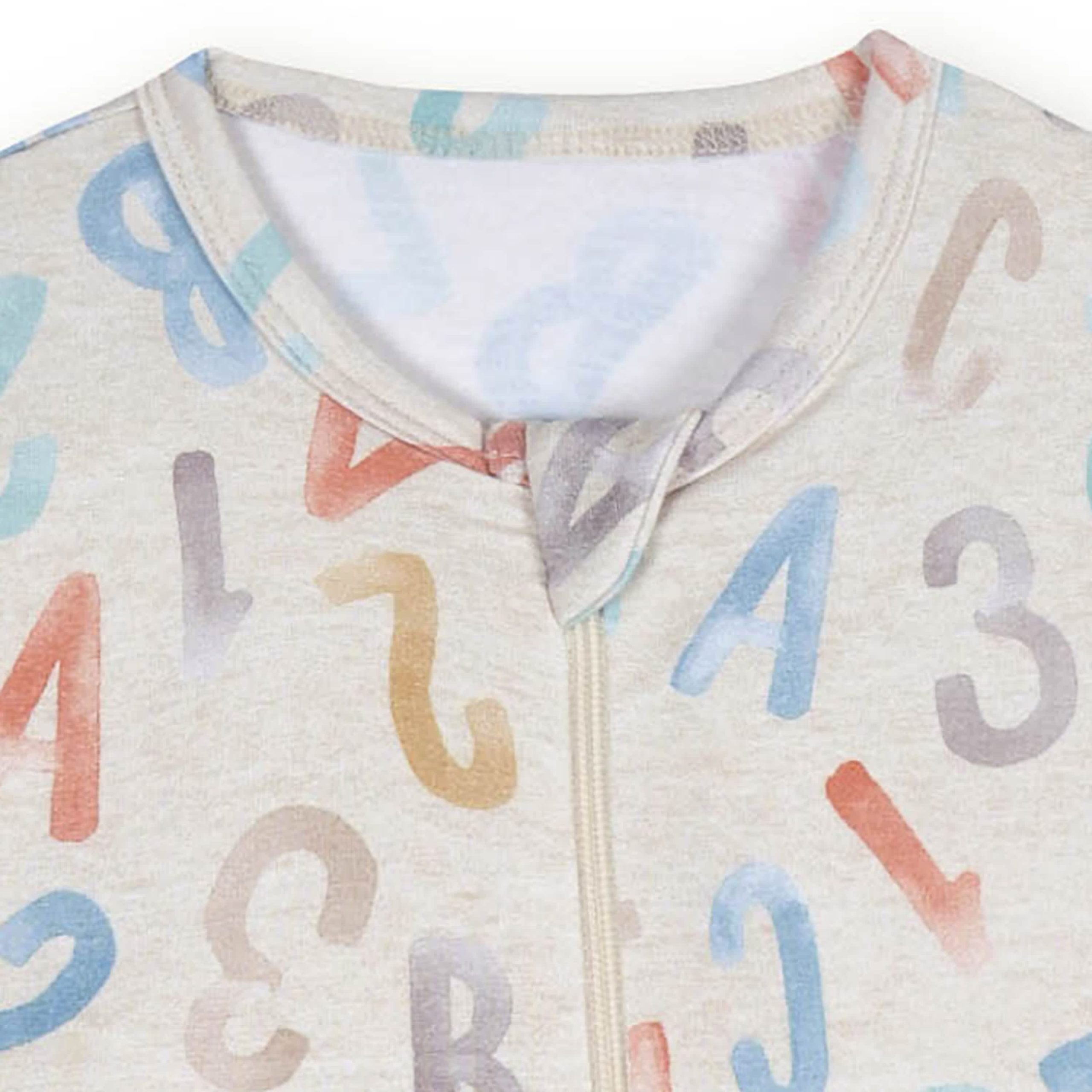 Toddler Alphabet Soup Buttery Soft Viscose Made from Eucalyptus Snug Fit Footed Pajamas - Image 3