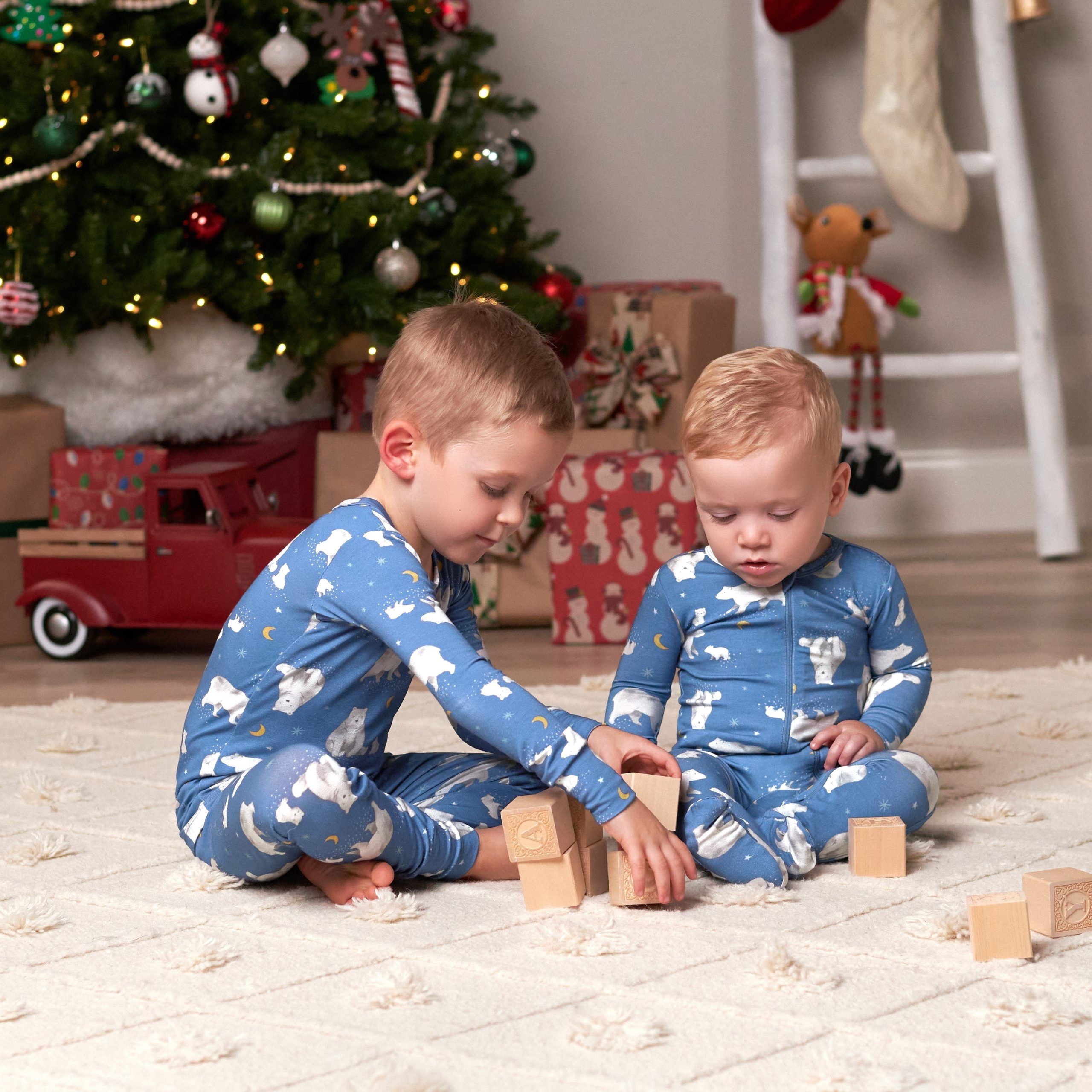 Baby & Toddler Polar Night Buttery Soft Viscose Made from Eucalyptus Snug Fit Footed Pajamas - Image 4