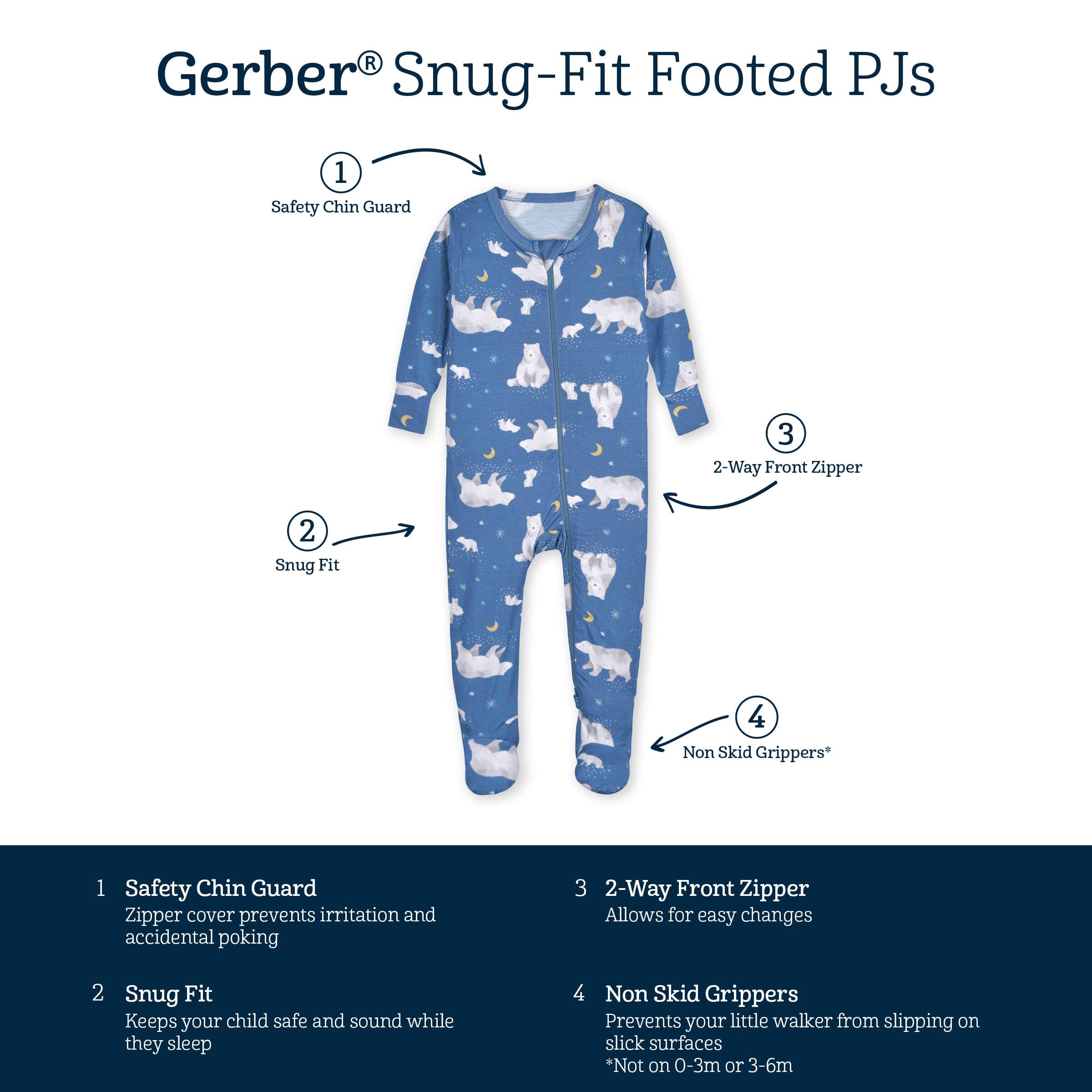 Baby & Toddler Polar Night Buttery Soft Viscose Made from Eucalyptus Snug Fit Footed Pajamas - Image 8