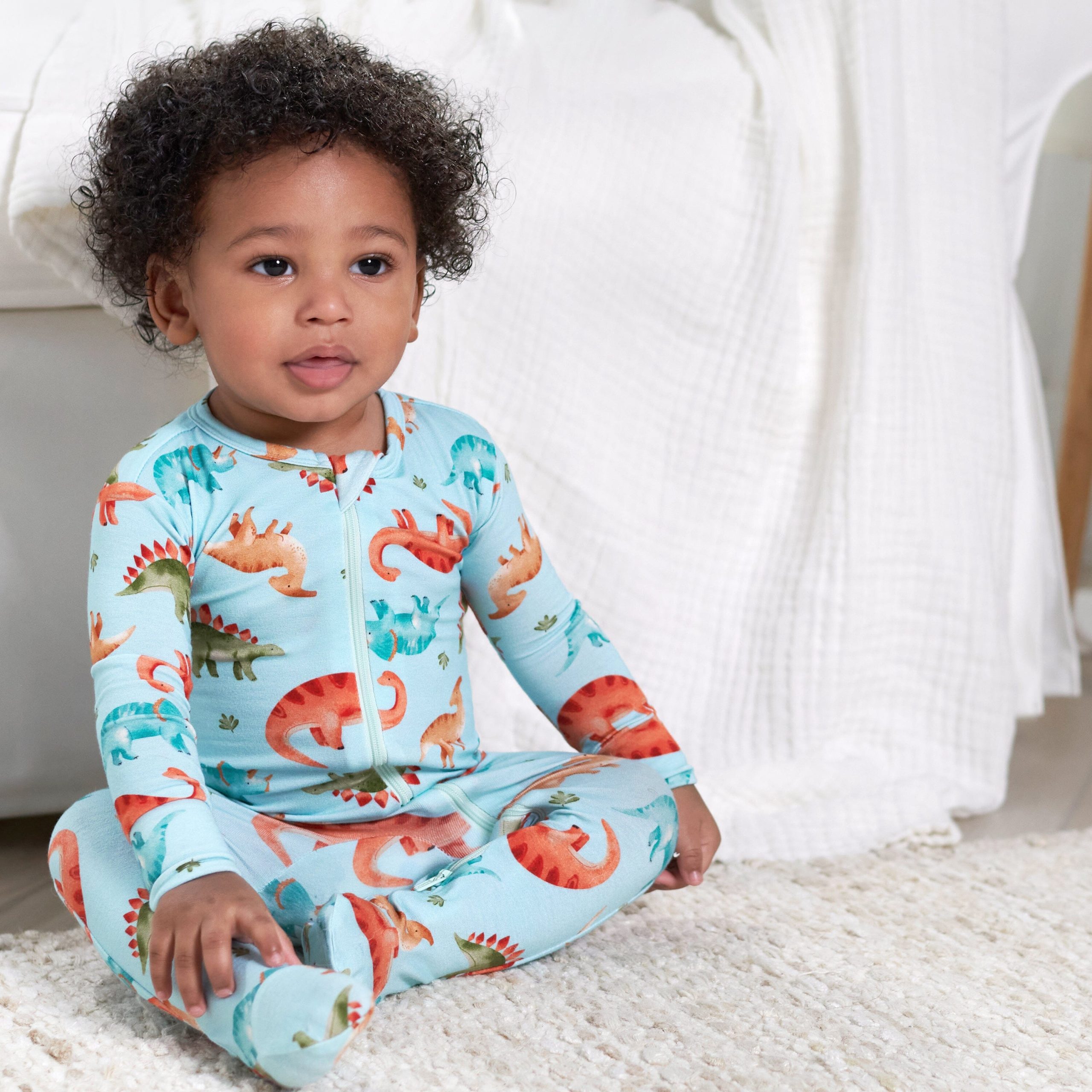 Baby & Toddler Snugosaurous Buttery Soft Viscose Made from Eucalyptus Snug Fit Footed Pajamas - Image 4
