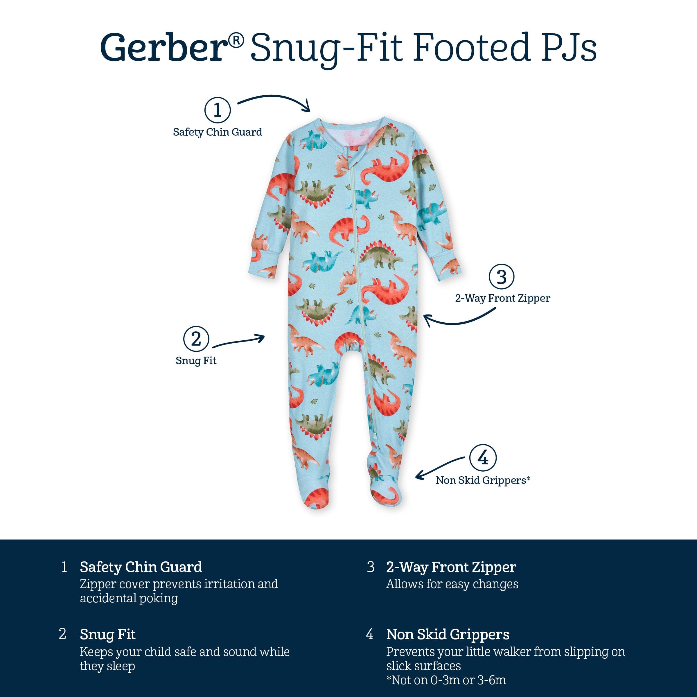 Baby & Toddler Snugosaurous Buttery Soft Viscose Made from Eucalyptus Snug Fit Footed Pajamas - Image 10