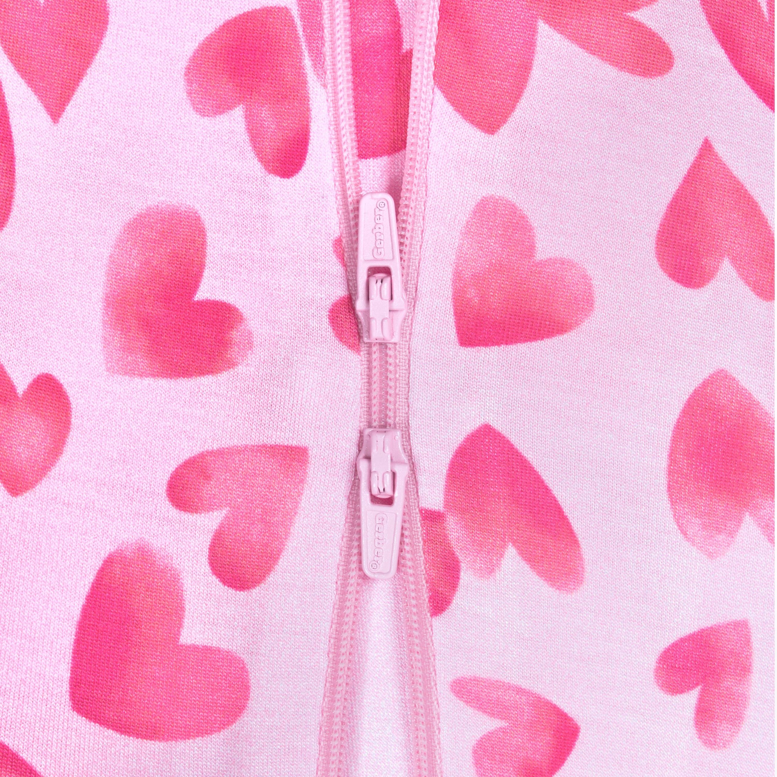 Baby & Toddler Girls Heartfelt Buttery Soft Viscose Made from Eucalyptus Snug Fit Footed Pajamas - Image 4