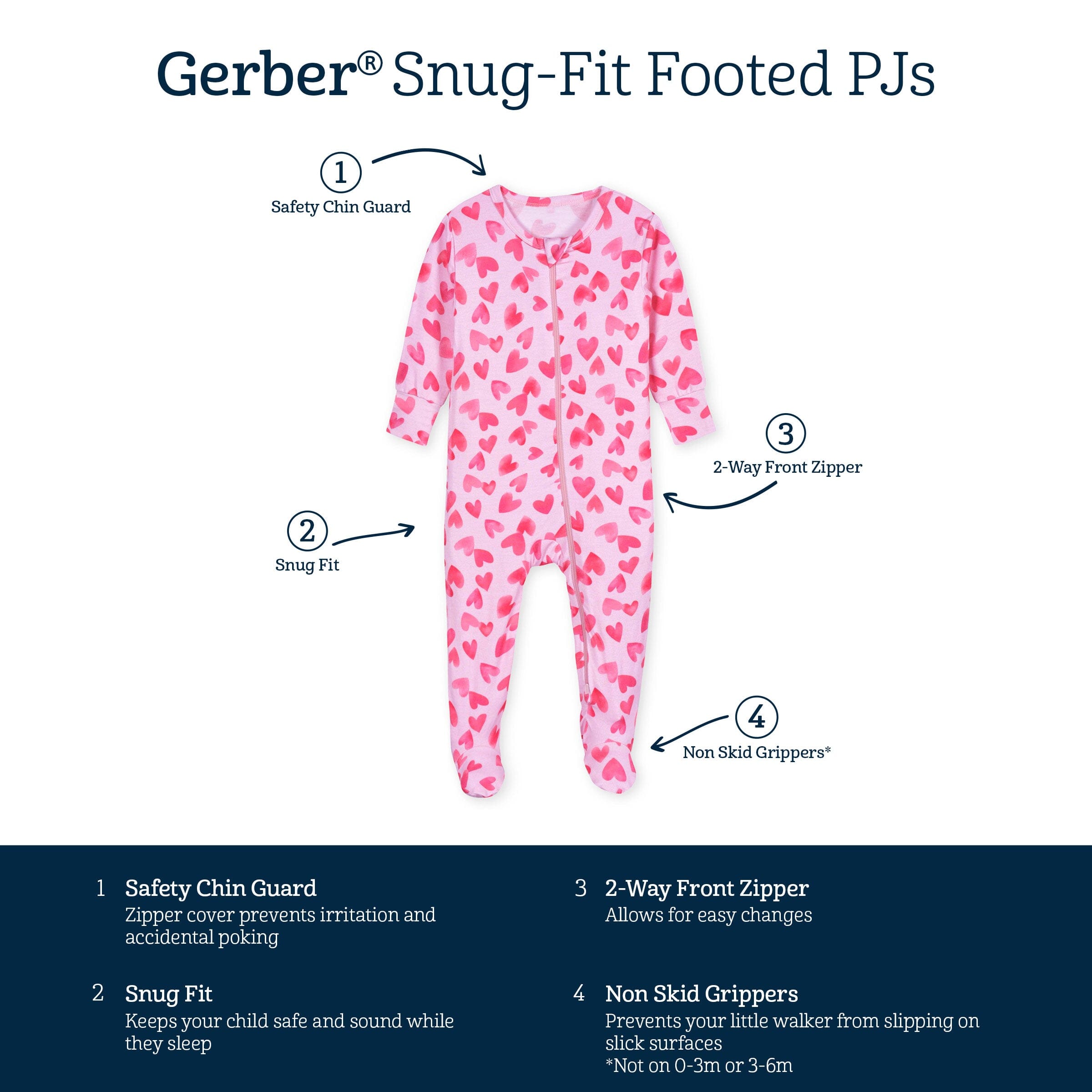 Baby & Toddler Girls Heartfelt Buttery Soft Viscose Made from Eucalyptus Snug Fit Footed Pajamas - Image 6