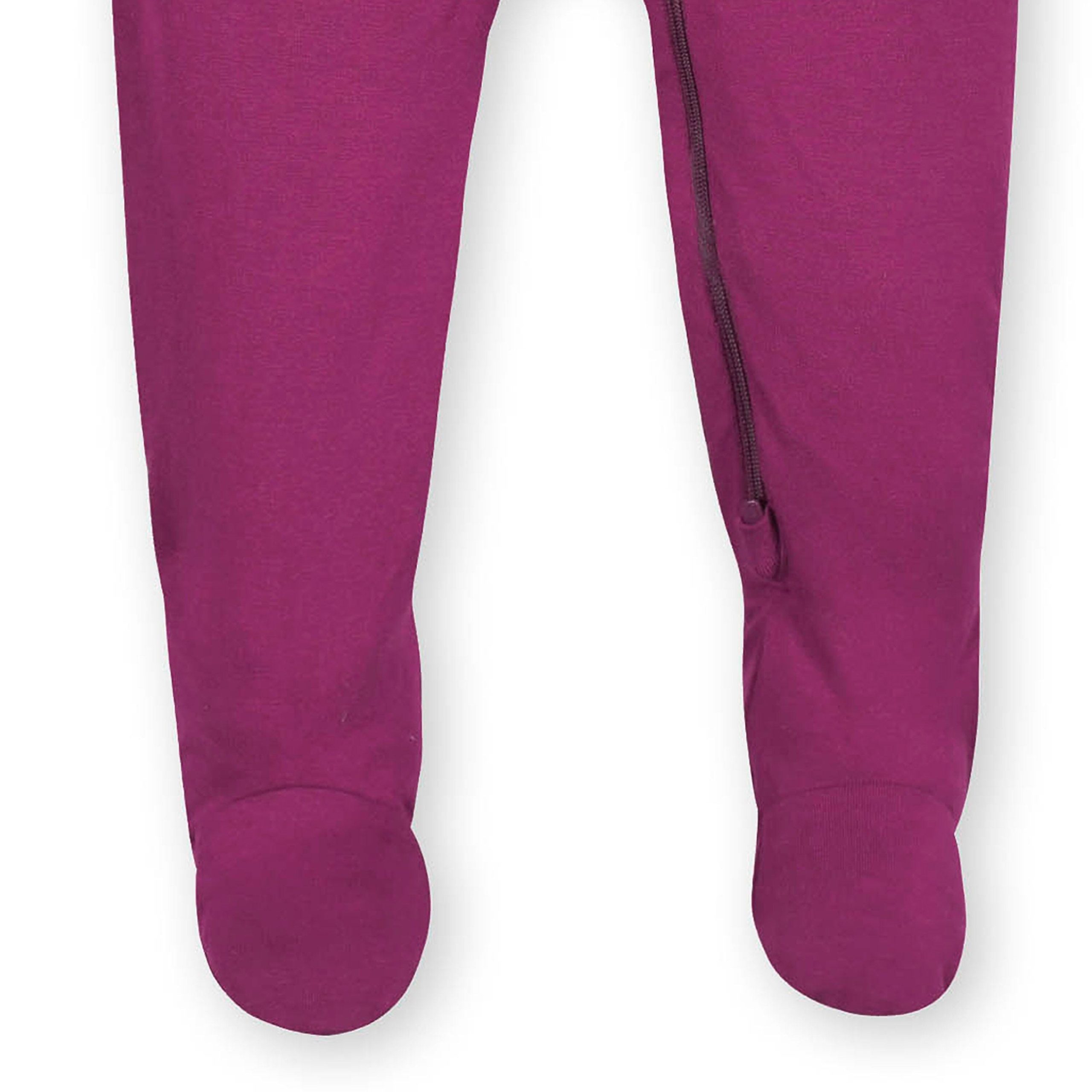 Baby & Toddler Raspberry Buttery Soft Viscose Made from Eucalyptus Snug Fit Footed Pajamas - Image 9