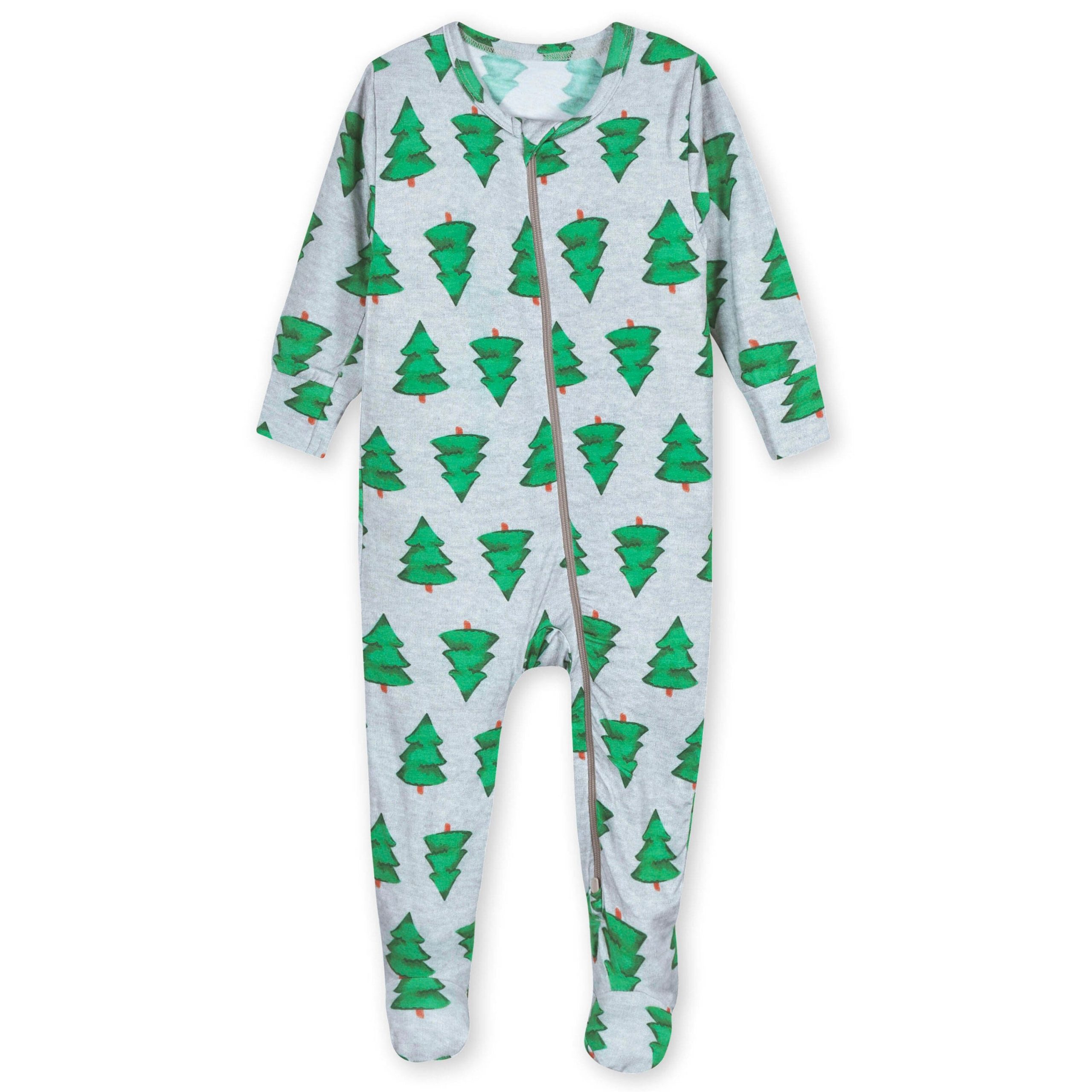 Baby Spruce Christmas Tree Footed Pajamas - Image 2