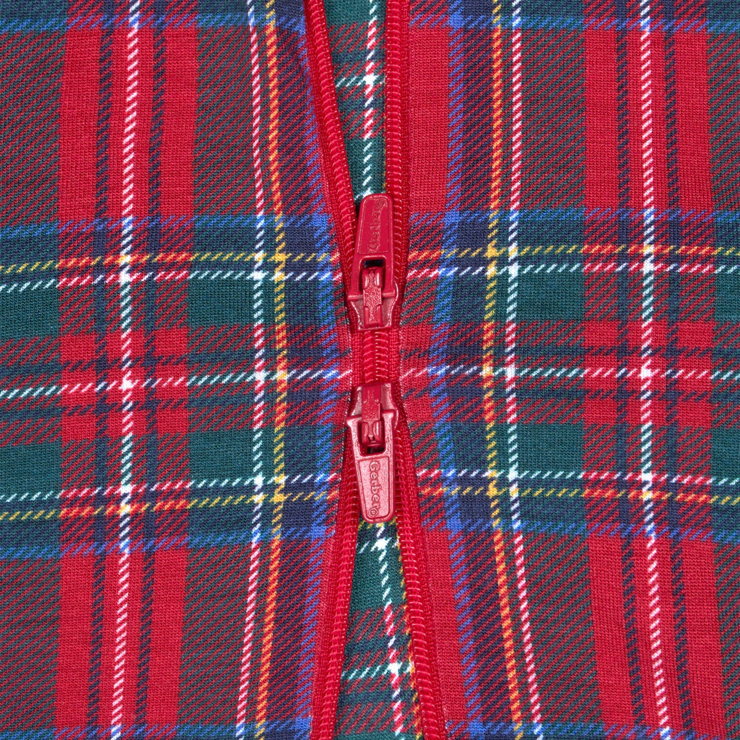 Baby Plaid About You Buttery Soft Viscose Made from Eucalyptus Snug Fit Footed Holiday Pajamas - Image 6