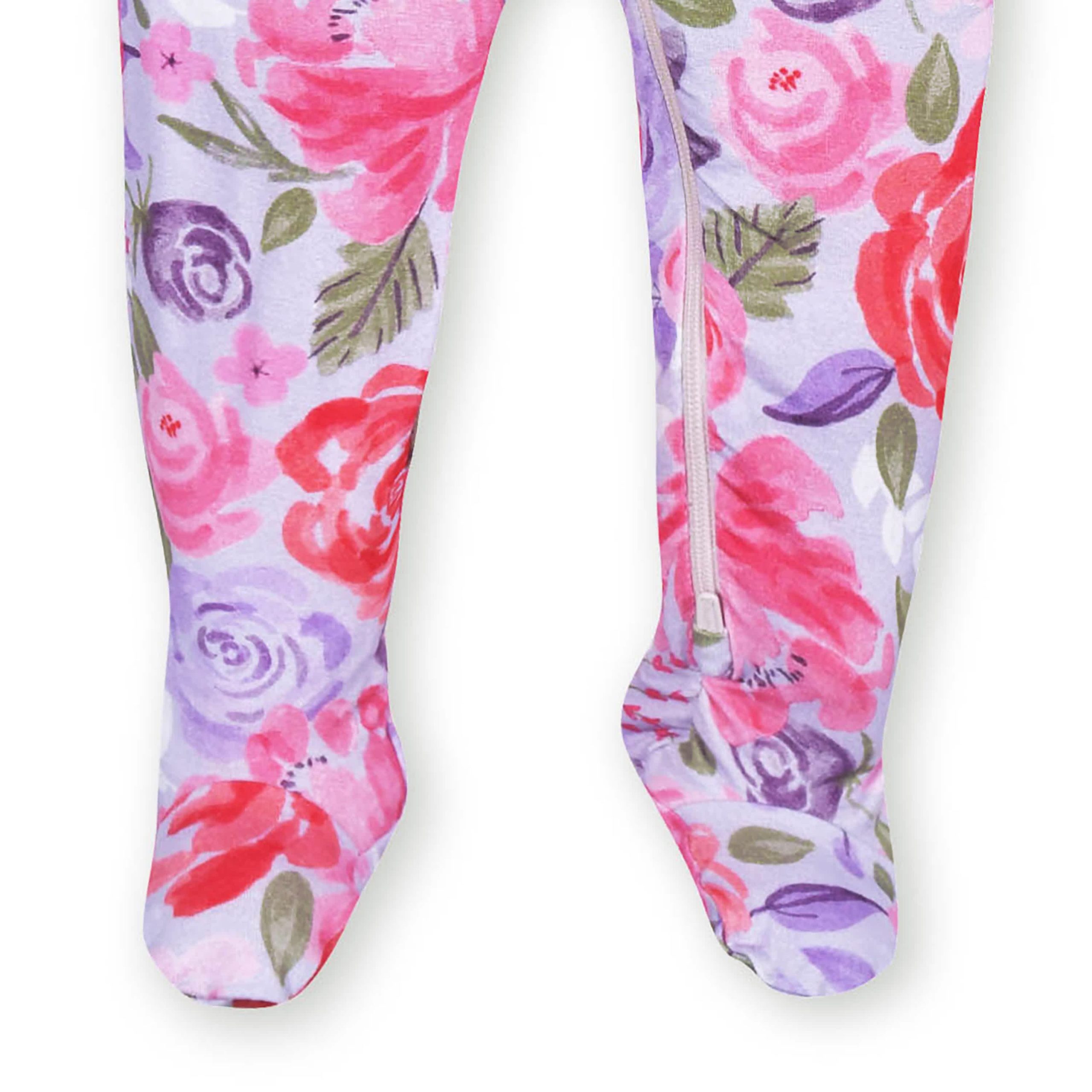 Baby & Toddler Girls Lilac Garden Buttery Soft Viscose Made from Eucalyptus Snug Fit Footed Pajamas - Image 6