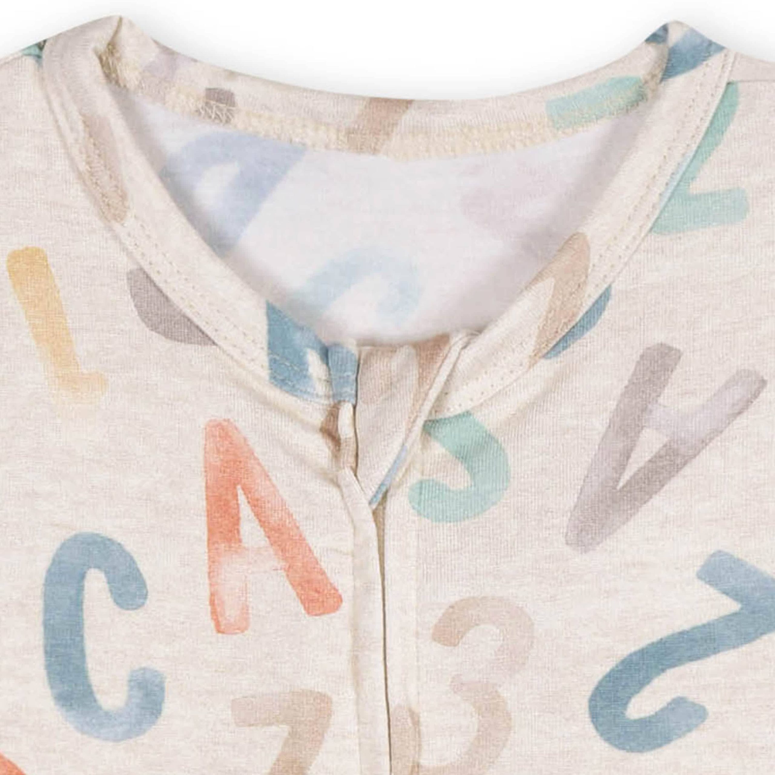 Baby Alphabet Soup Buttery Soft Viscose Made from Eucalyptus Snug Fit Romper - Image 3