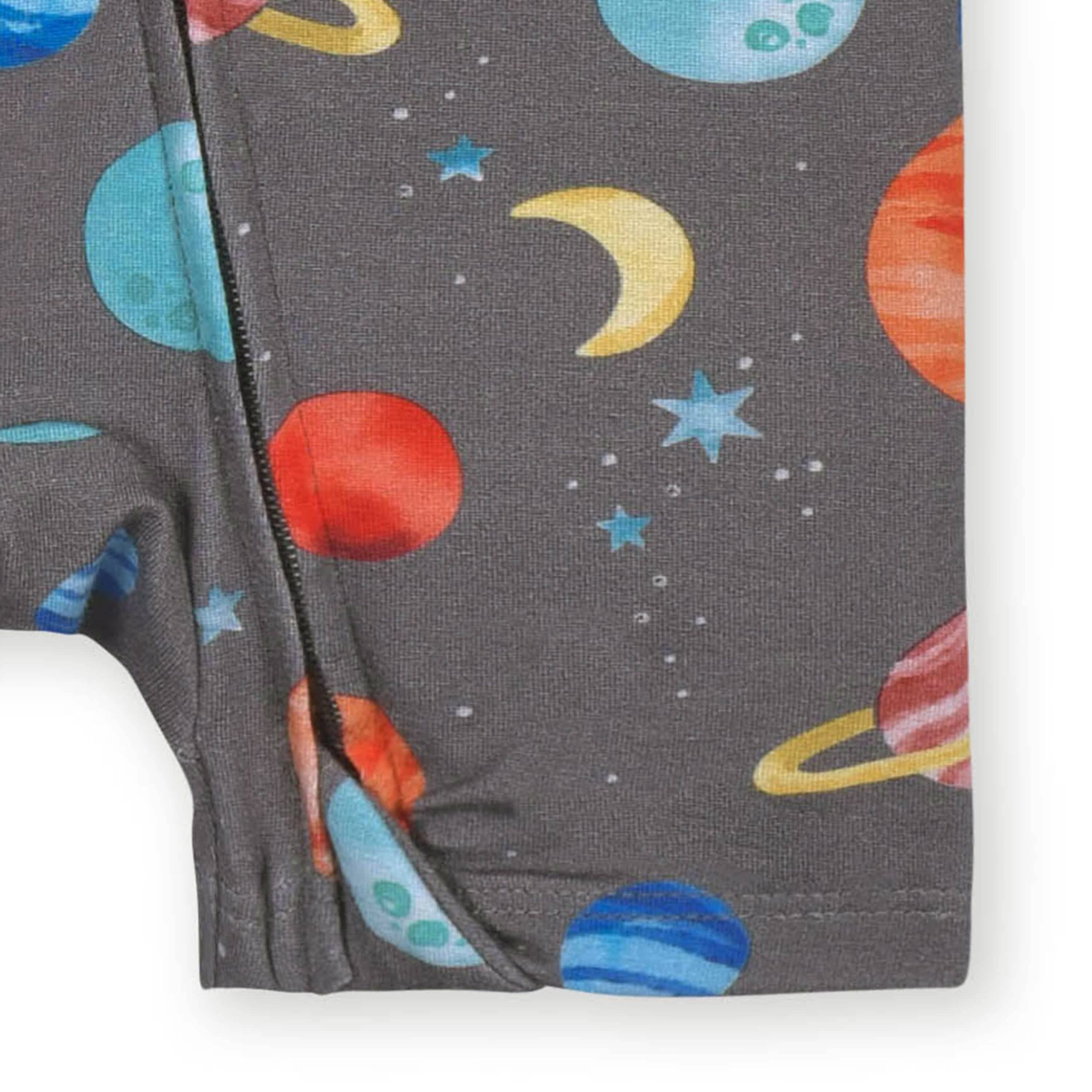 Baby Outer Space Buttery Soft Viscose Made from Eucalyptus Snug Fit Romper - Image 4