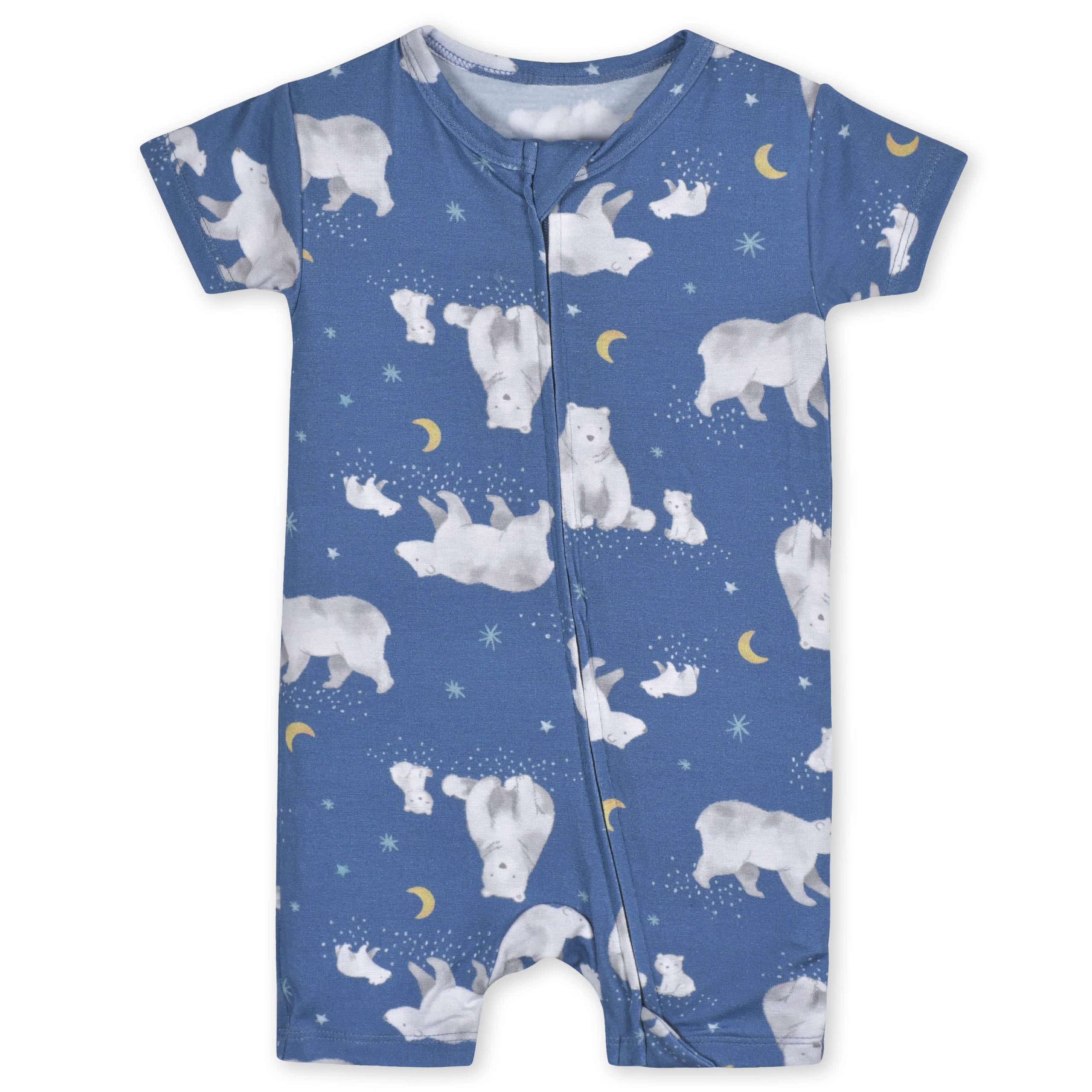 Baby Polar Night Buttery Soft Viscose Made from Eucalyptus Snug Fit Romper - Image 2