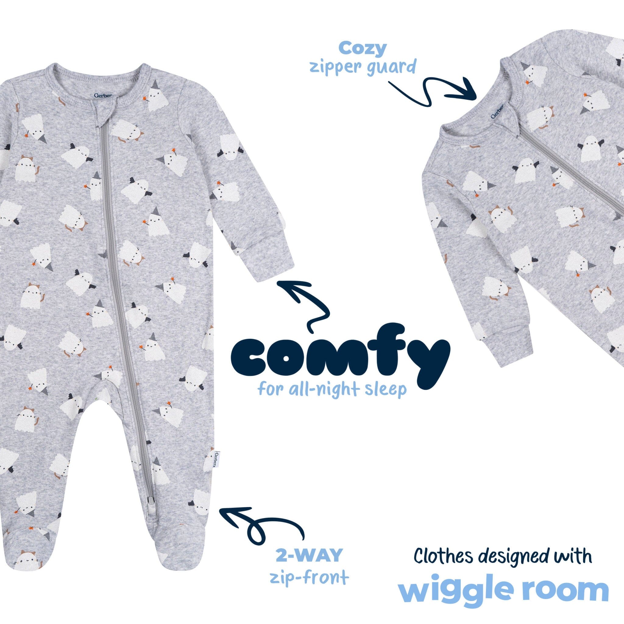 Baby Neutral Halloween Ghosts Sleep 'N Play - Image 5