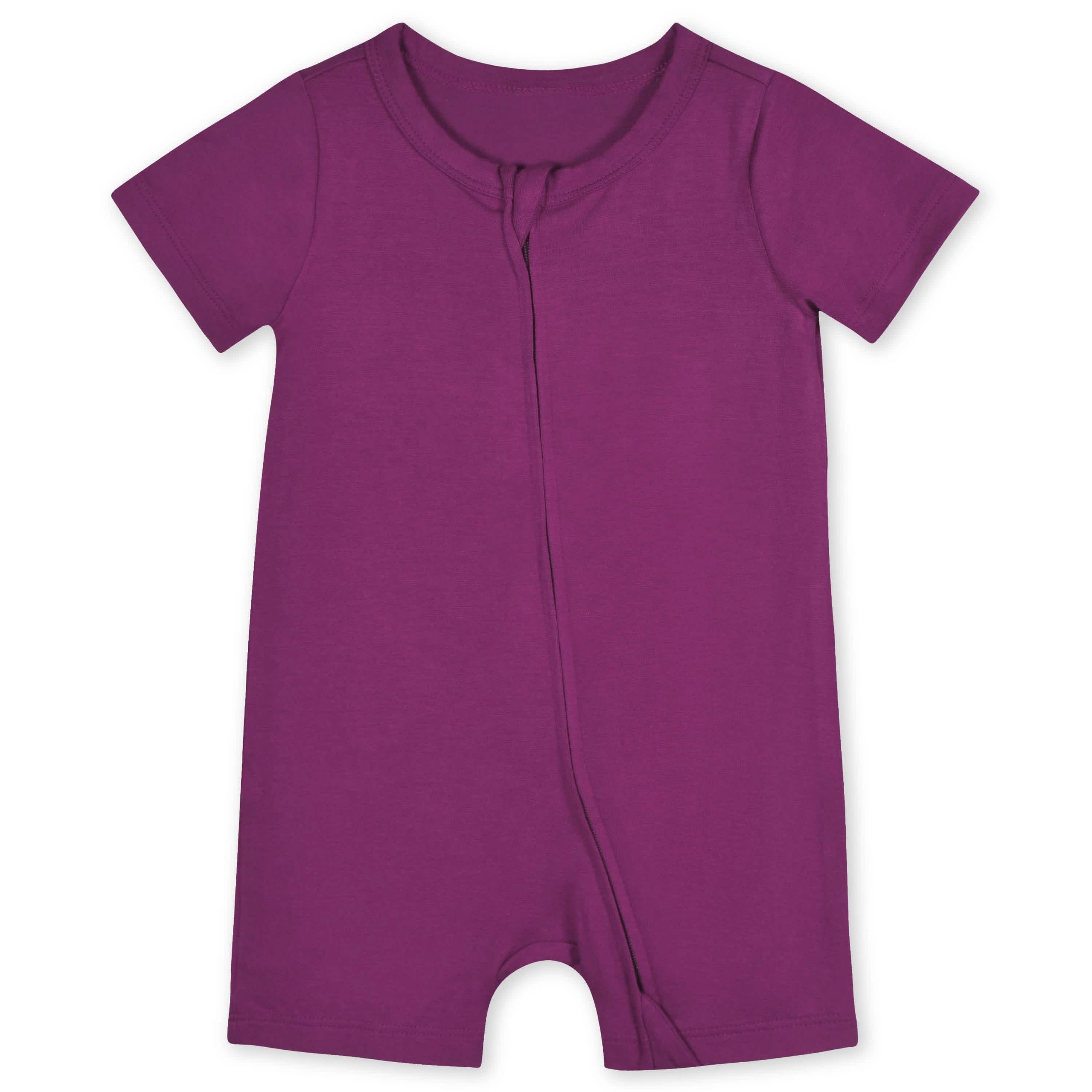 Baby Raspberry Buttery Soft Viscose Made from Eucalyptus Snug Fit Romper - Image 2