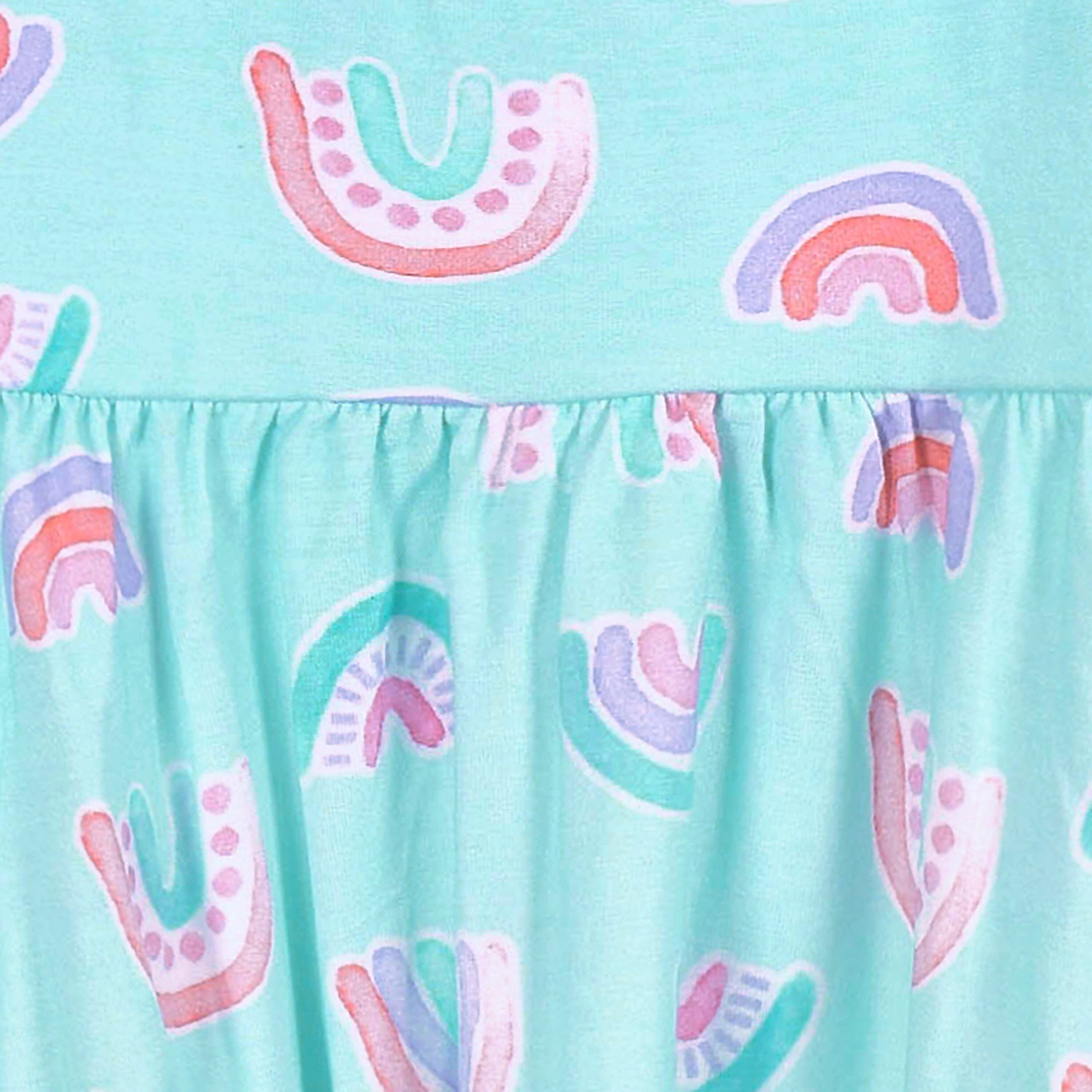 Infant & Toddler Girls Rainbow Sky Buttery Soft Viscose Made from Eucalyptus Twirl Dress - Image 6