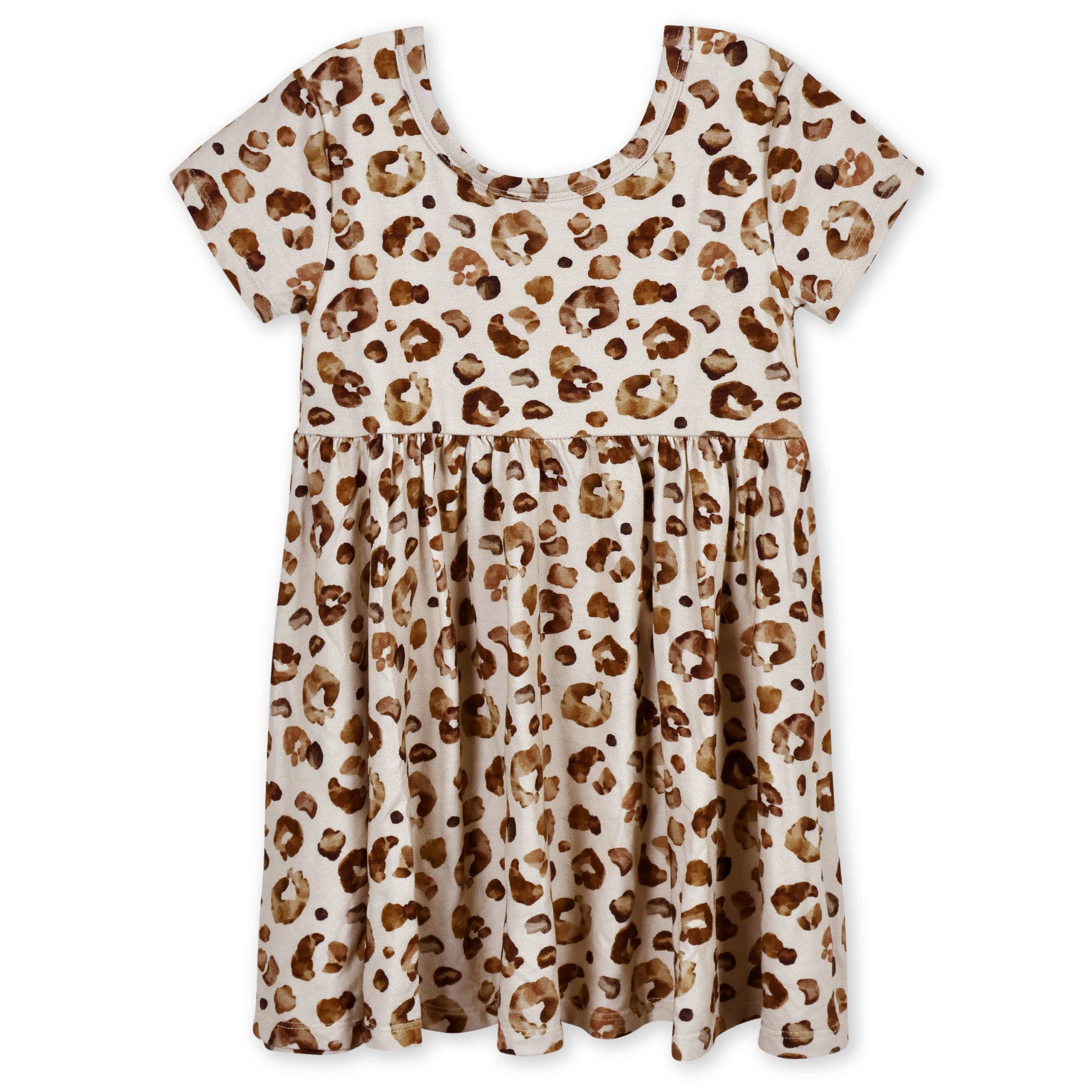 Infant & Toddler Girls Spotted Leopard Buttery Soft Viscose Made from Eucalyptus Twirl Dress - Image 2