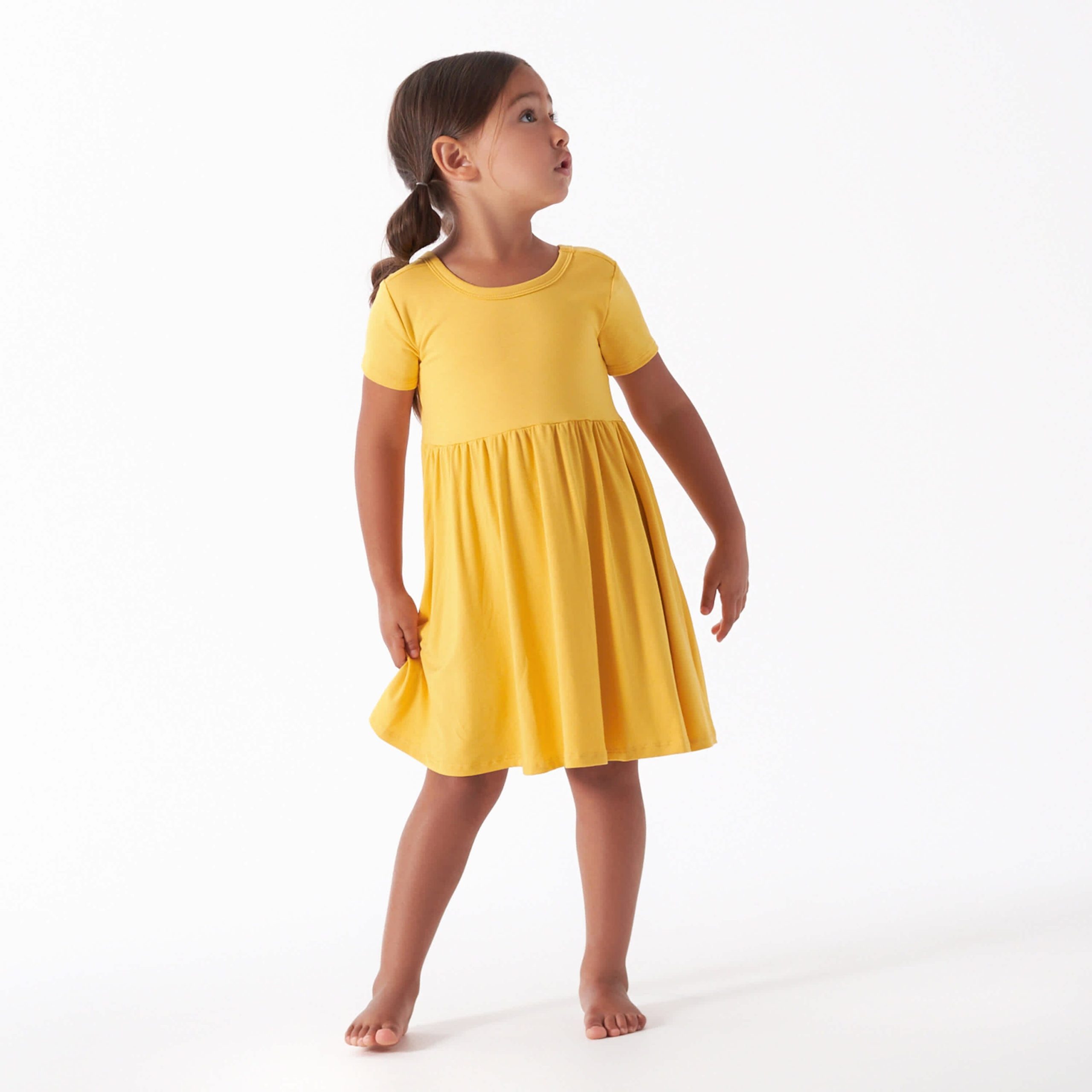 Infant & Toddler Girls Honey Buttery Soft Viscose Made from Eucalyptus Twirl Dress - Image 3