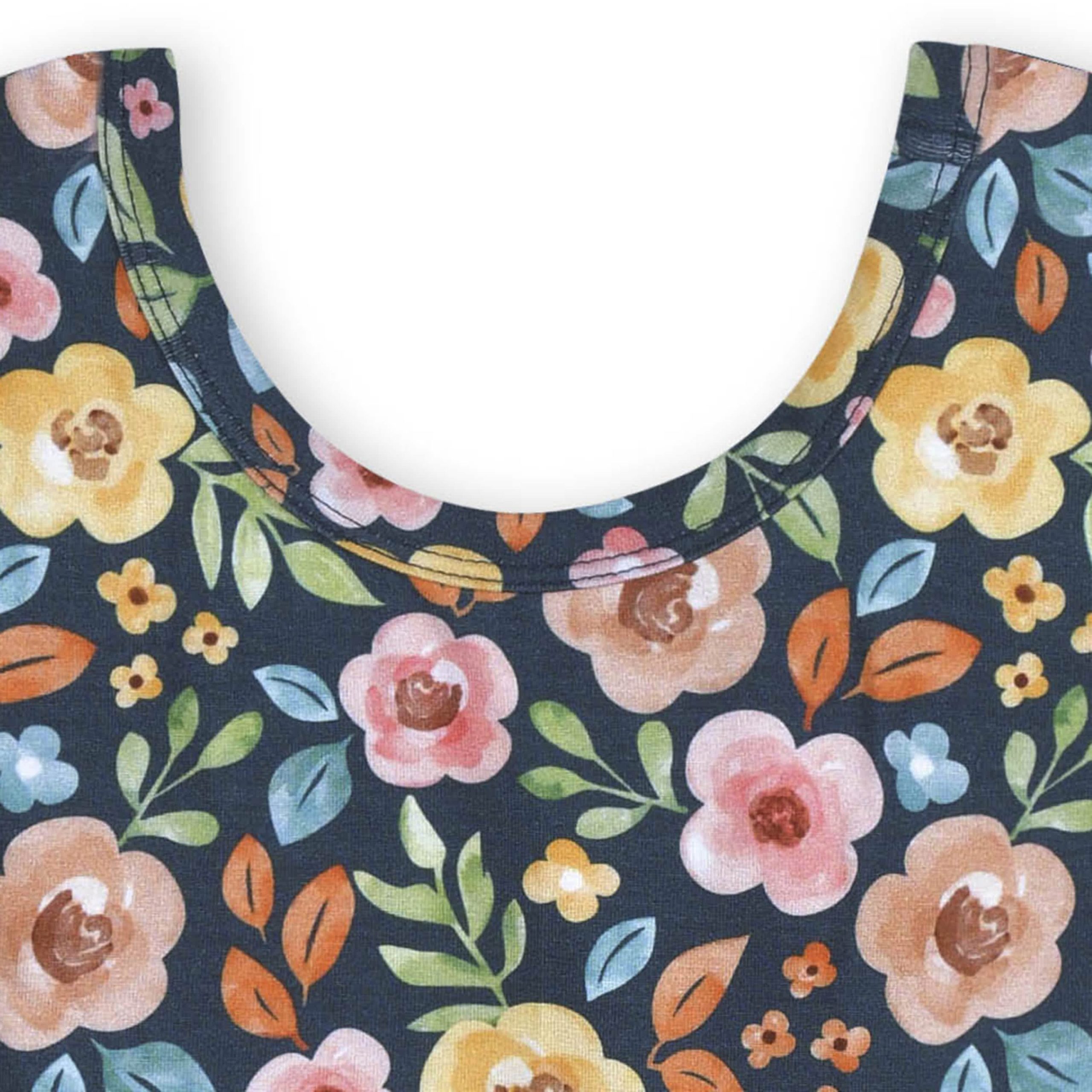 Infant & Toddler Girls Midnight Floral Buttery Soft Viscose Made from Eucalyptus Twirl Dress - Image 5