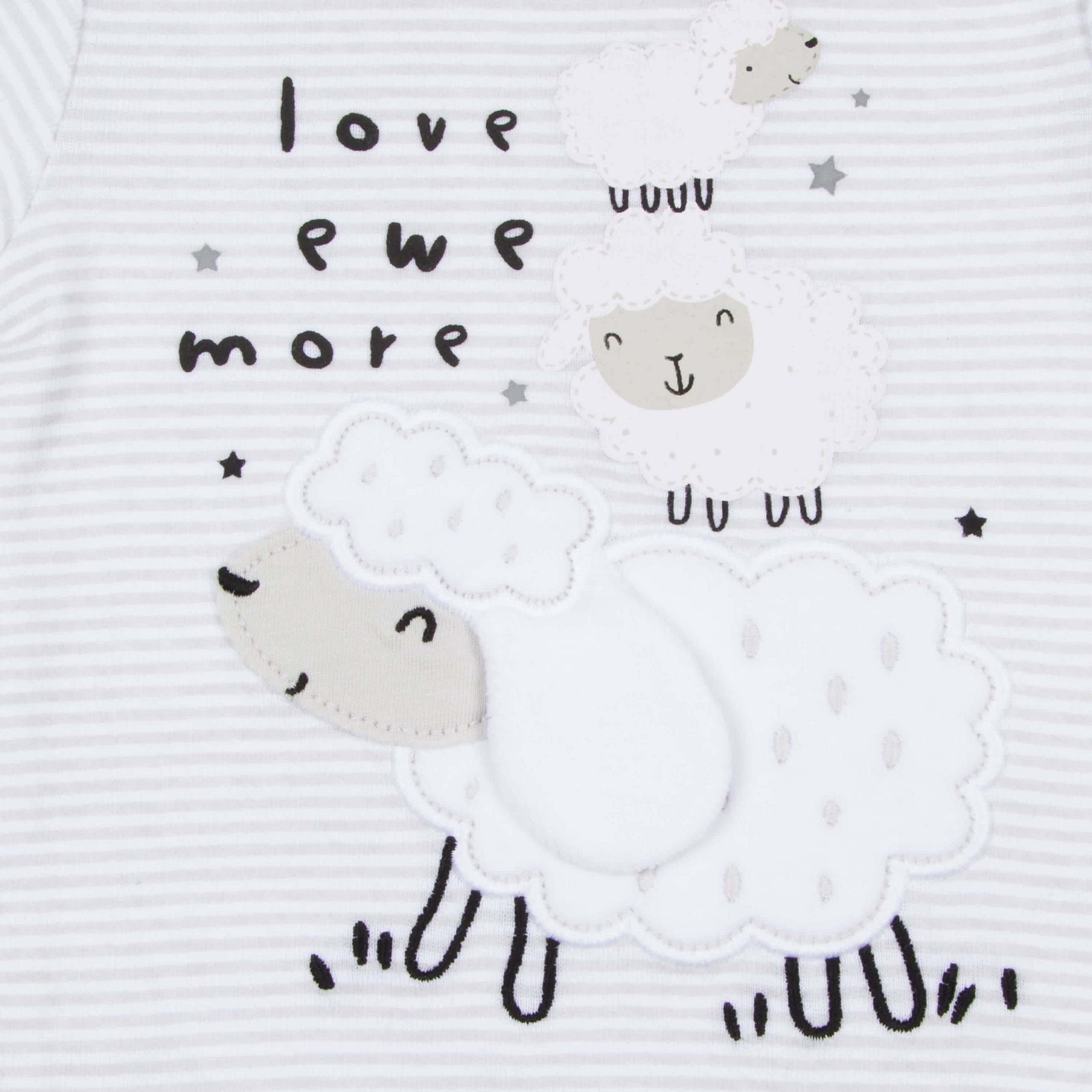 5-Pack Baby Neutral Lamb Short Sleeve Onesies® Bodysuits - Image 3