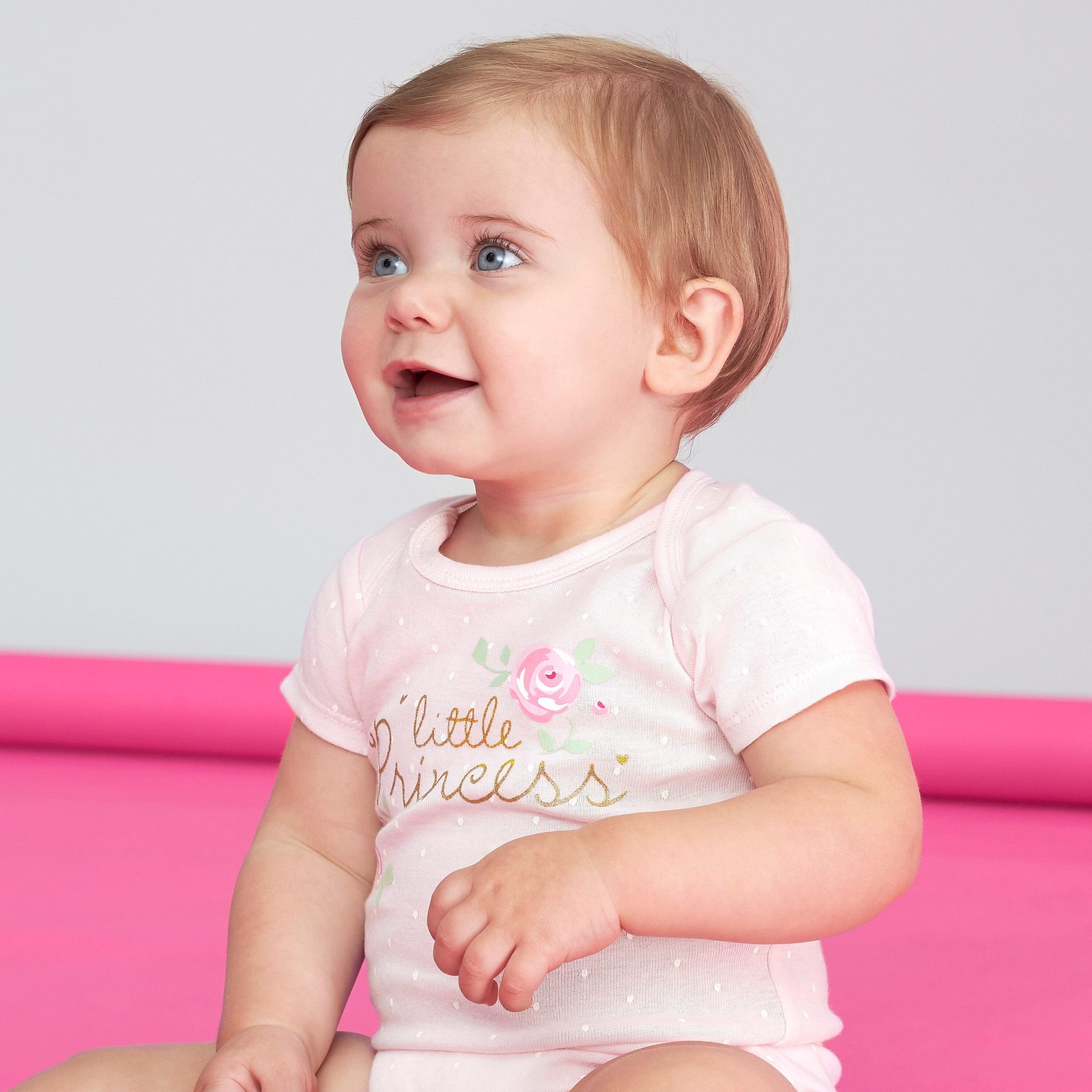5-Pack Baby Girls Floral Short Sleeve Onesies® Bodysuits - Image 2