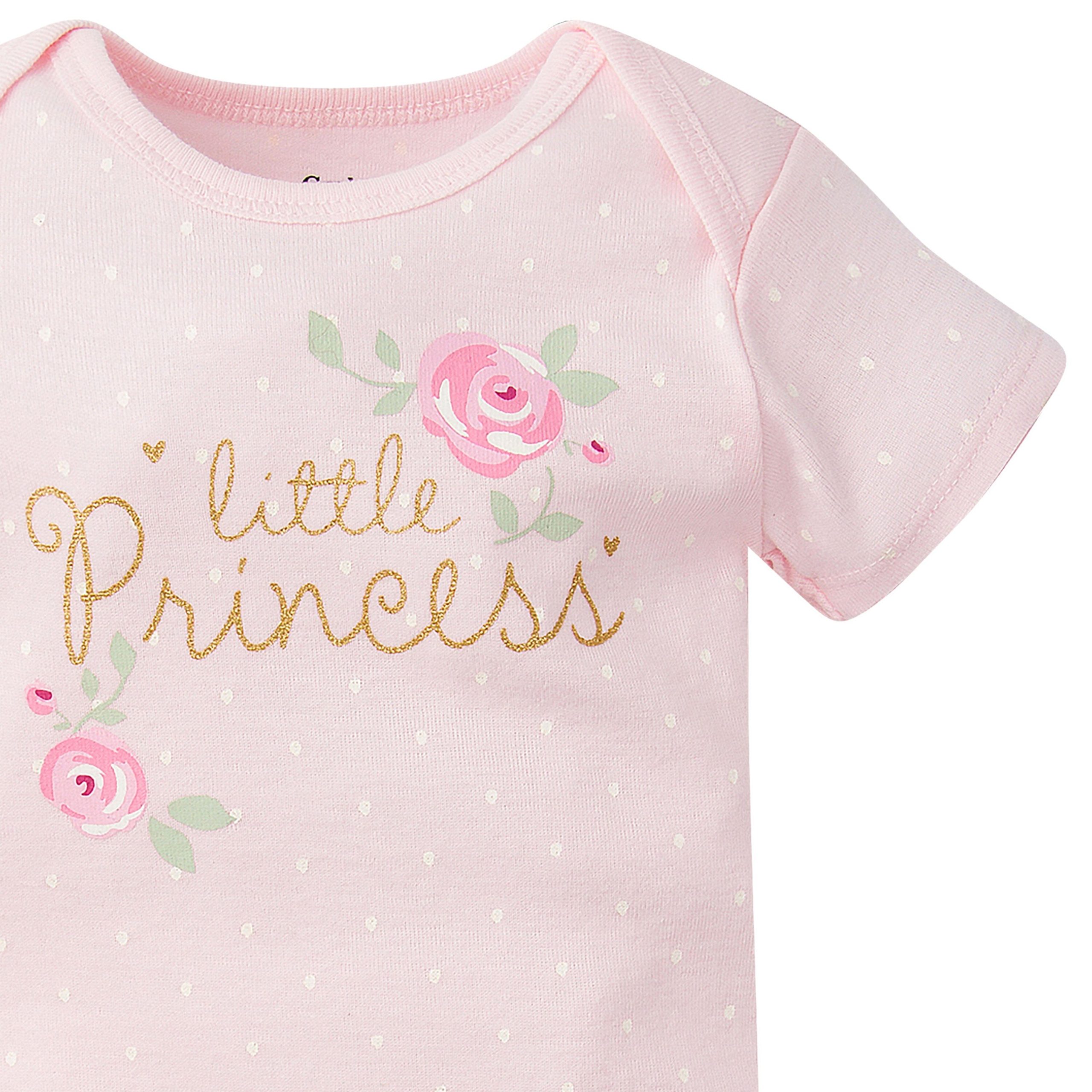 5-Pack Baby Girls Floral Short Sleeve Onesies® Bodysuits - Image 4