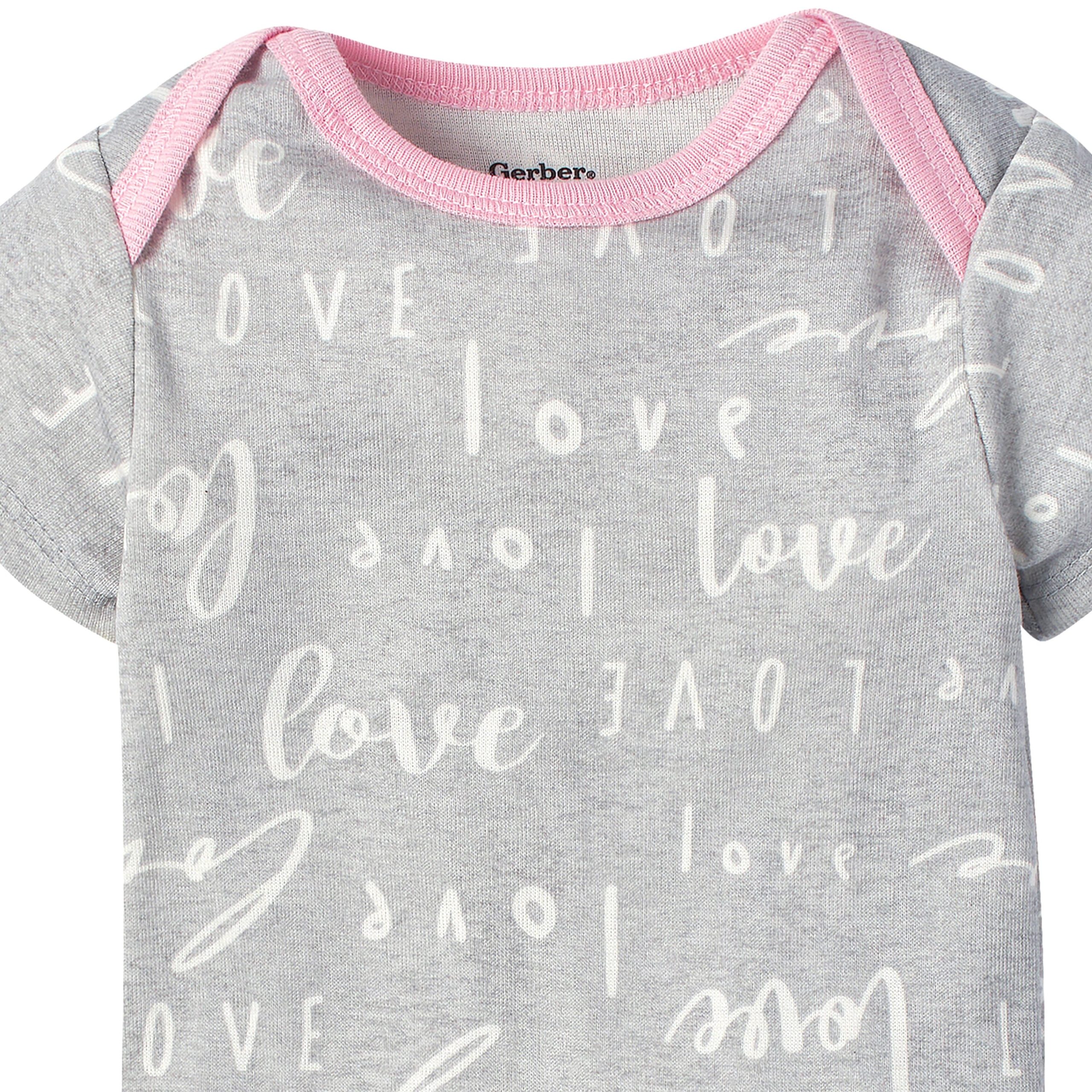 5-Pack Baby Girls Floral Short Sleeve Onesies® Bodysuits - Image 9