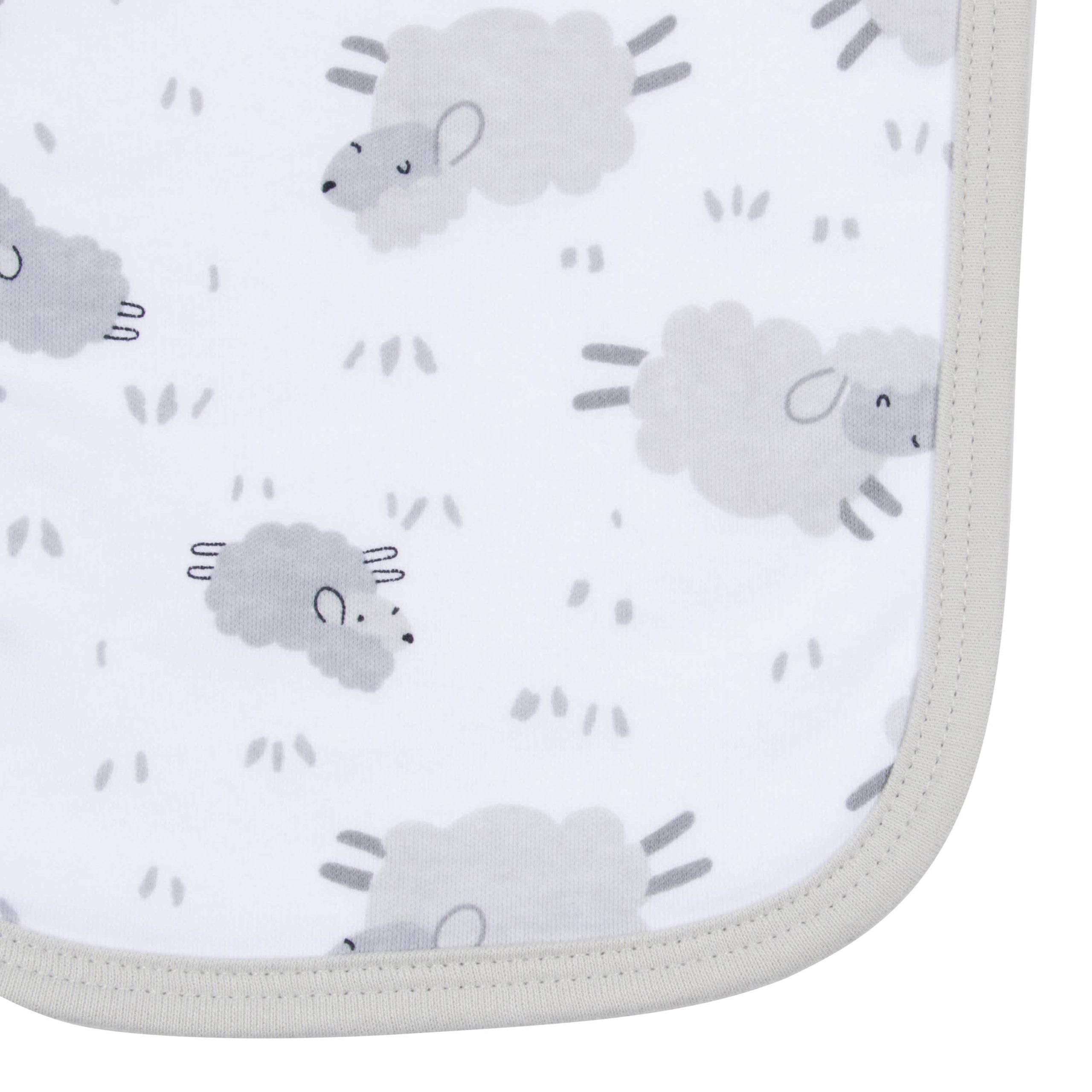 4-Pack Baby Neutral Lamb Terry Burpcloths - Image 2