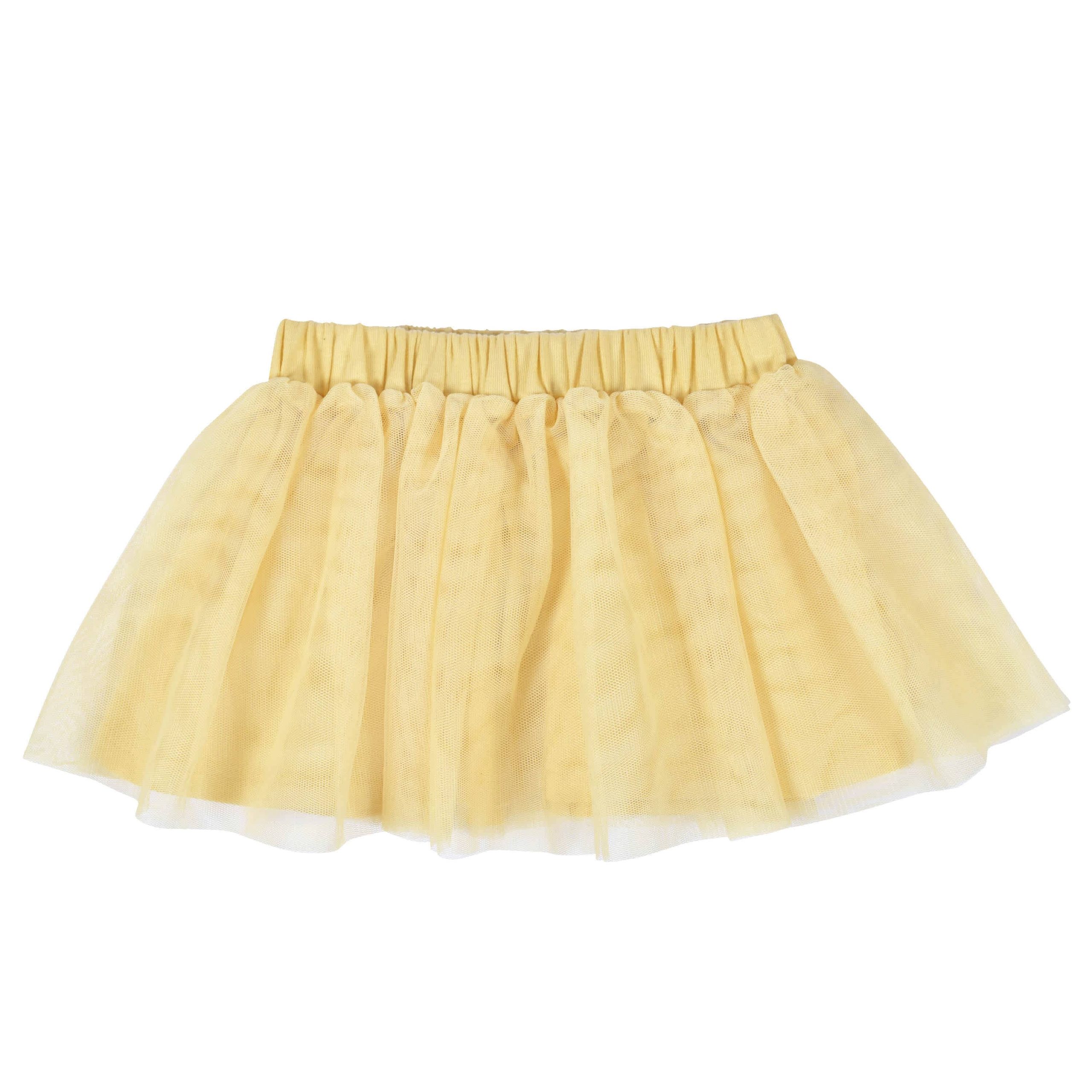 3-Piece Baby & Toddler Girls Golden Flowers French Terry Top, Tulle Tutu, & Legging Set - Image 6