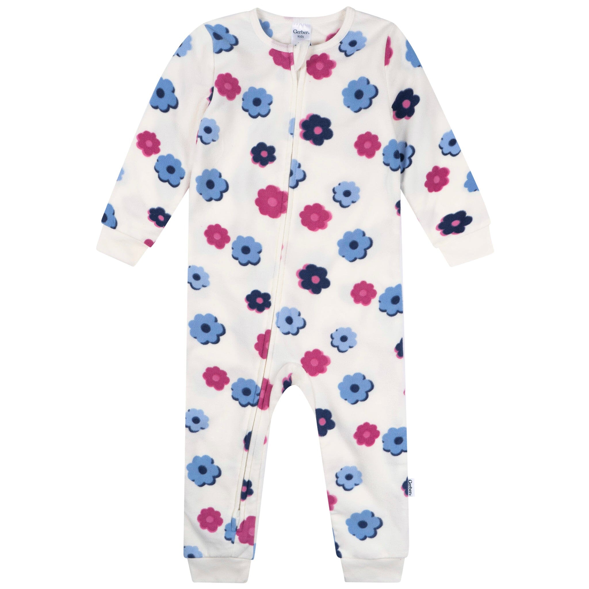 3-Pack Infant & Toddler Girls Hearts Footless Fleece Pajamas - Image 5
