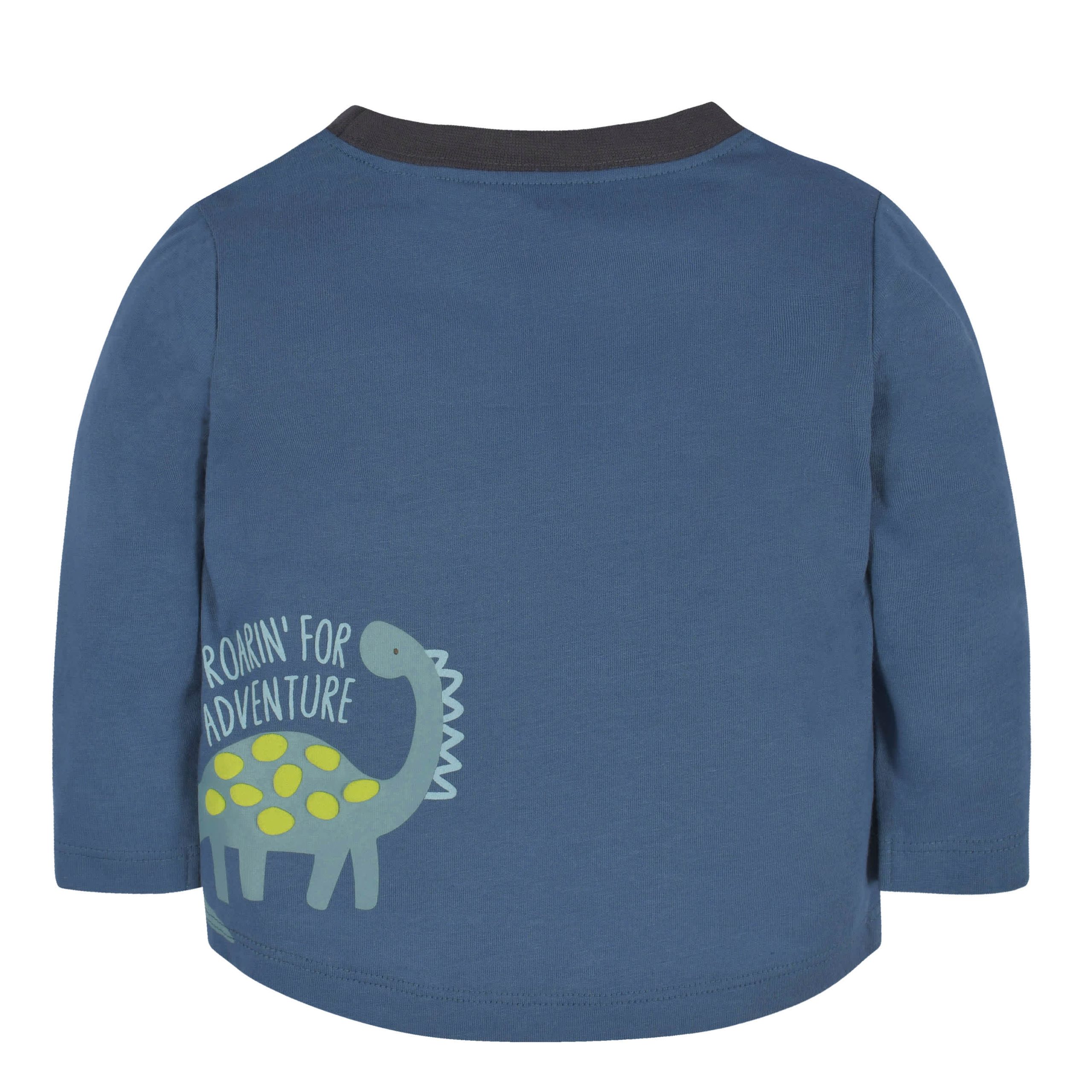 2-Piece Baby & Toddler Boys Navy Dino Long Sleeve Shirt & Jogger Pants Set - Image 4