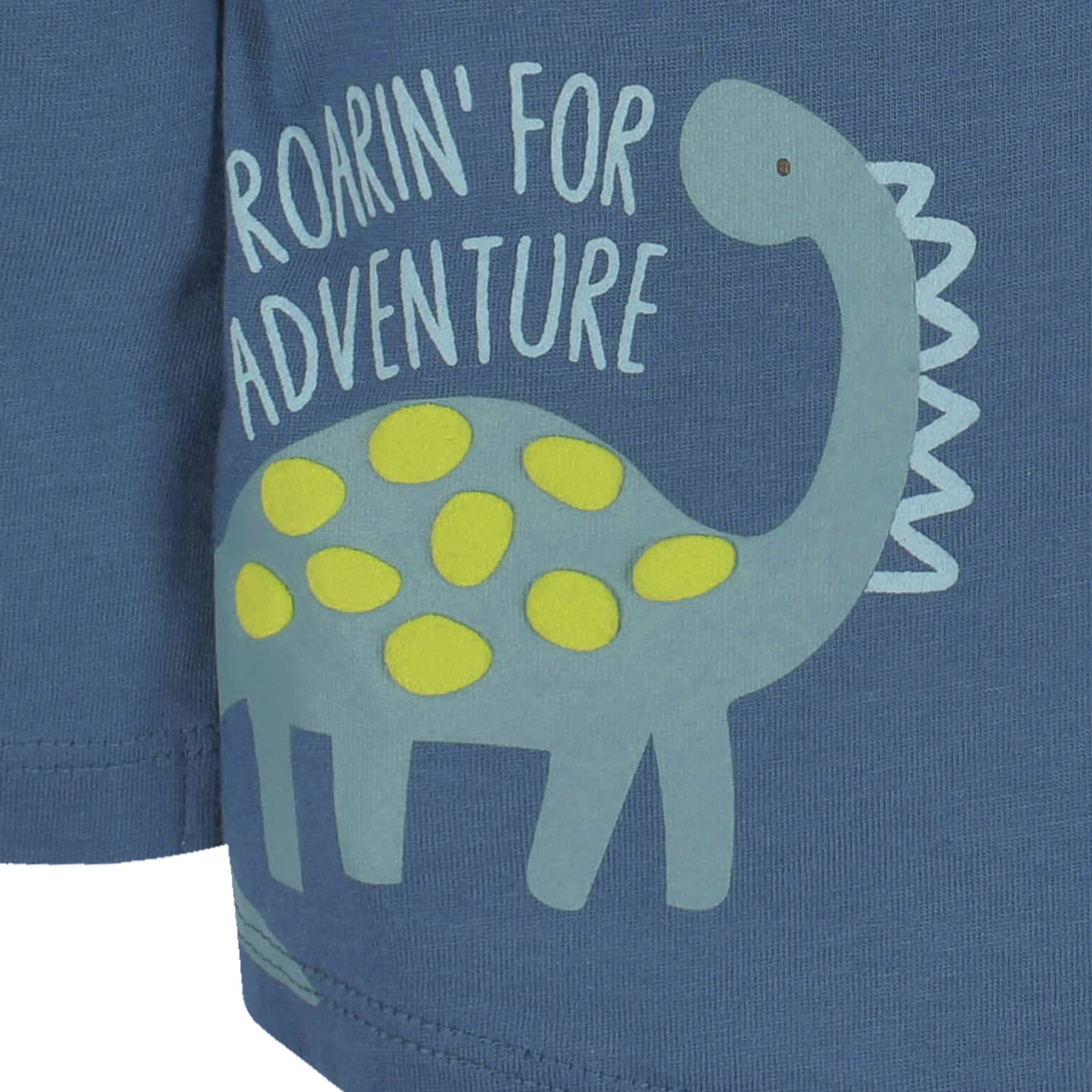2-Piece Baby & Toddler Boys Navy Dino Long Sleeve Shirt & Jogger Pants Set - Image 5