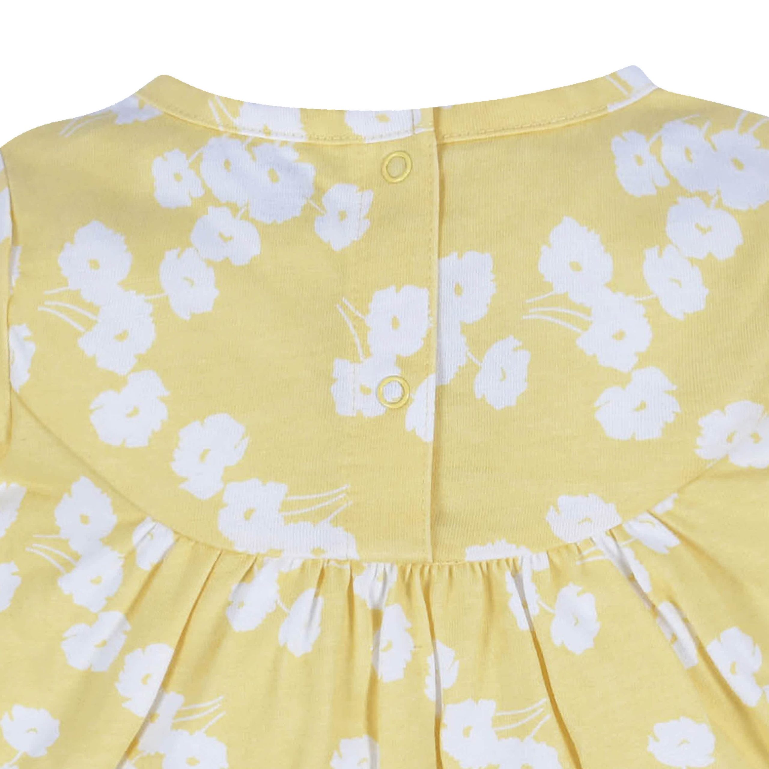 2-Piece Baby & Toddler Girls Golden Flowers Long Sleeve Dress & Leggings Set - Image 2