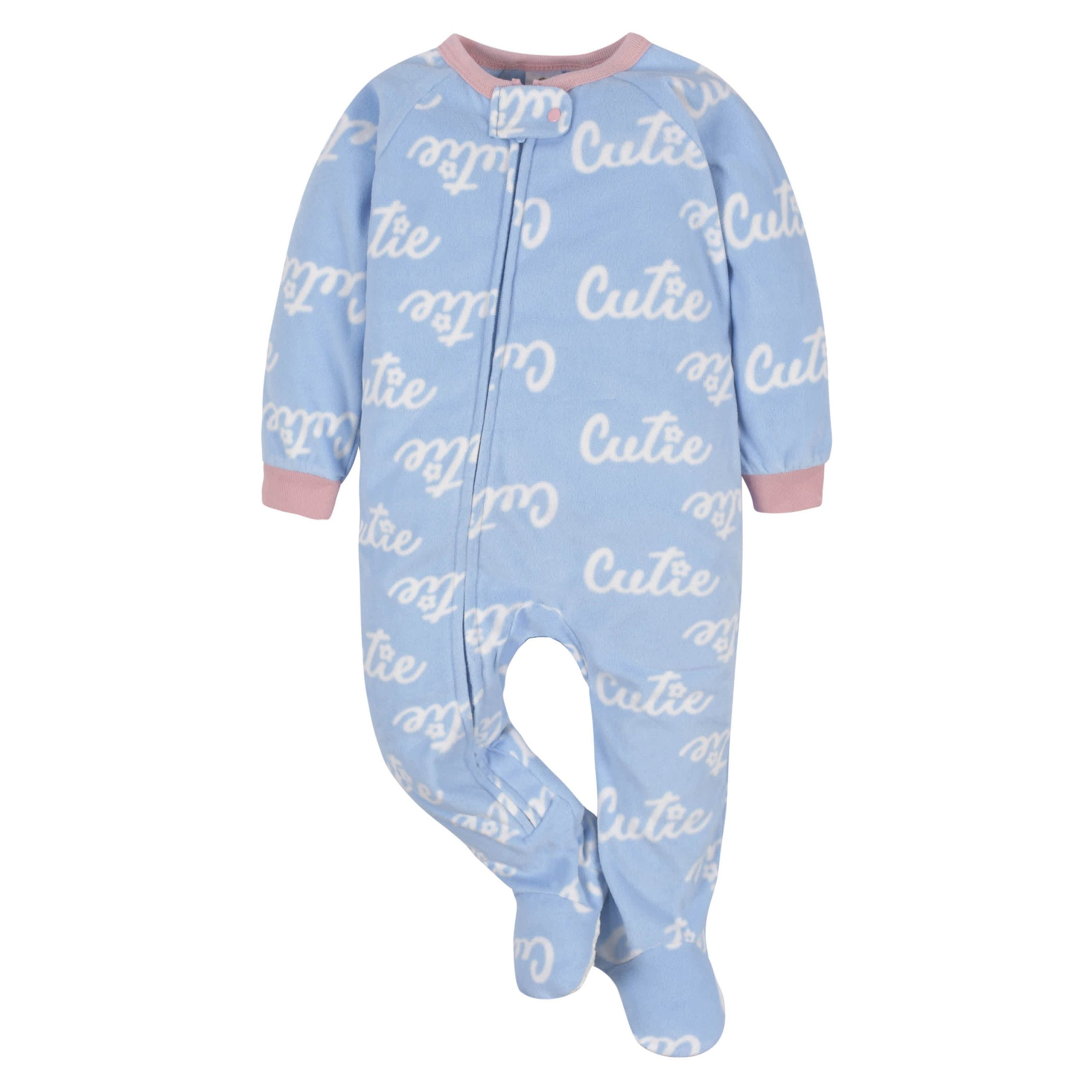 2-Pack Baby & Toddler Girls Blue Cutie Fleece Pajamas - Image 5