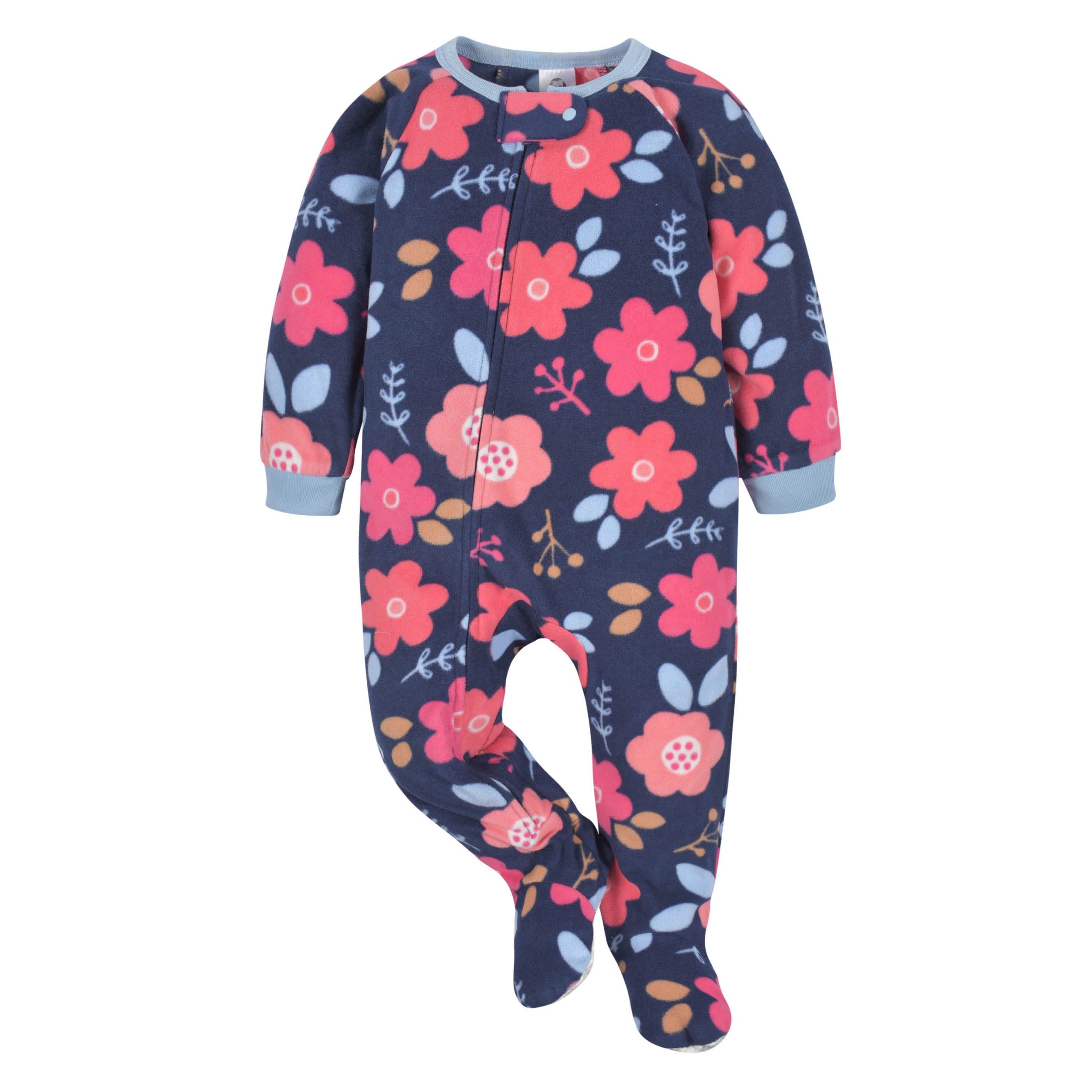 2-Pack Toddler Girls Navy Floral Fleece Pajamas - Image 7