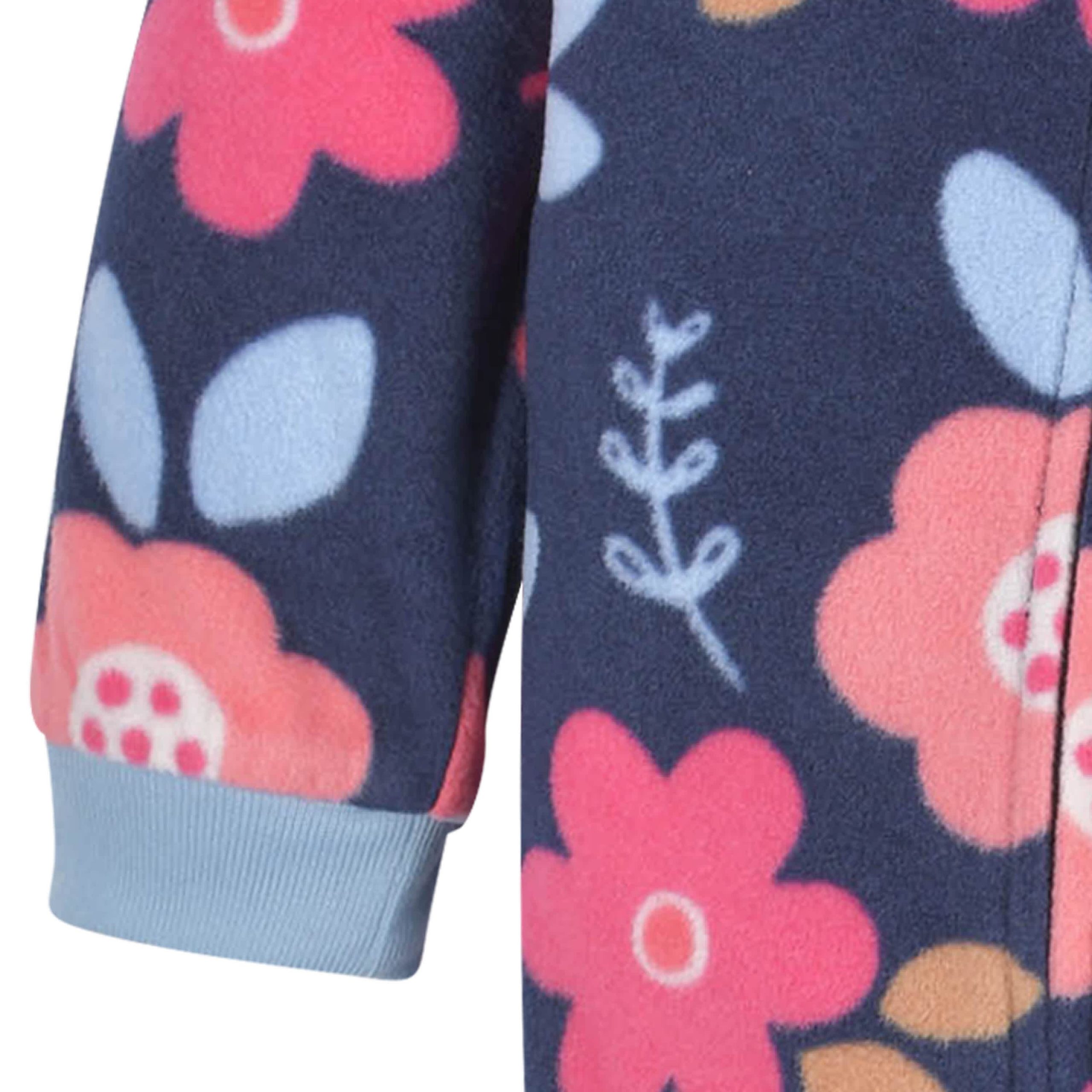 2-Pack Toddler Girls Navy Floral Fleece Pajamas - Image 8