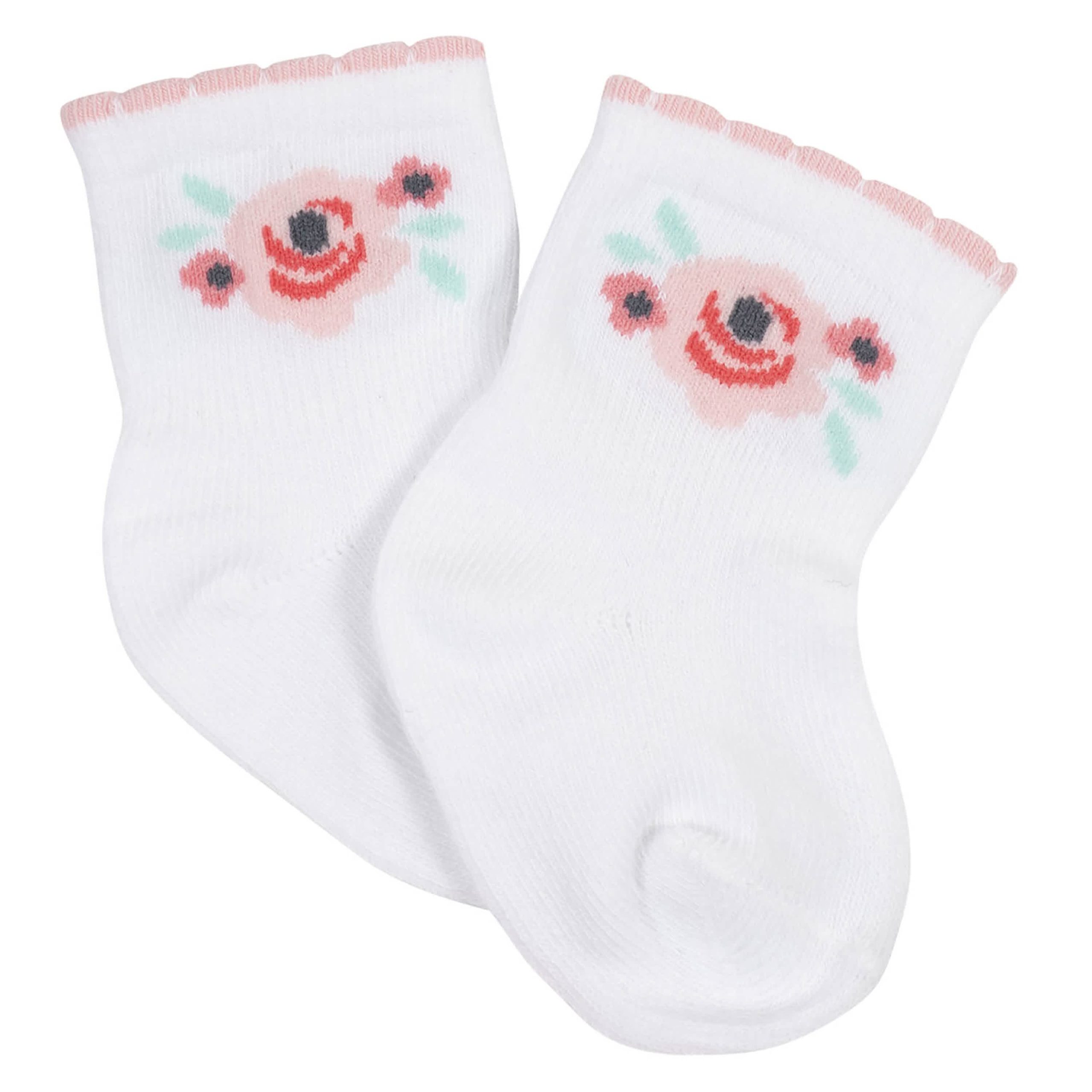 10-Pack Baby Girls Love You & White Wiggle Proof® Socks - Image 4