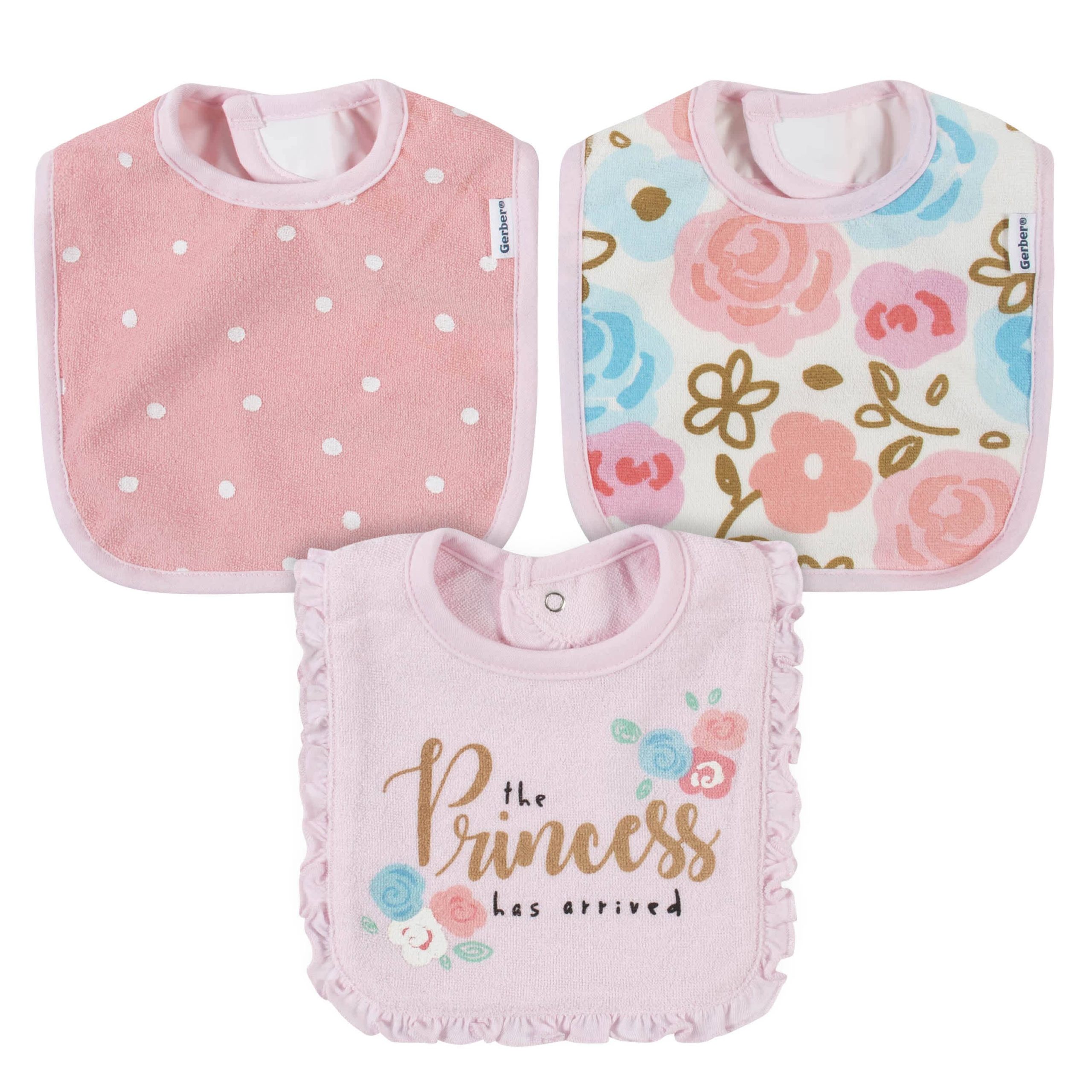 21-Piece Baby Girls Princess Terry Bib, Burpcloth, Mittens, Cap and Bootie Sock Set - Image 2