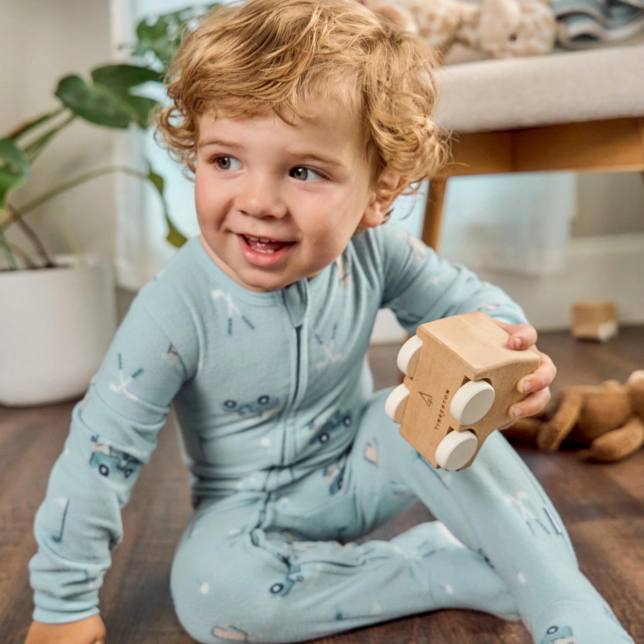 3-Pack Baby & Toddler Boys Golf Footed Fleece Pajamas - Image 3