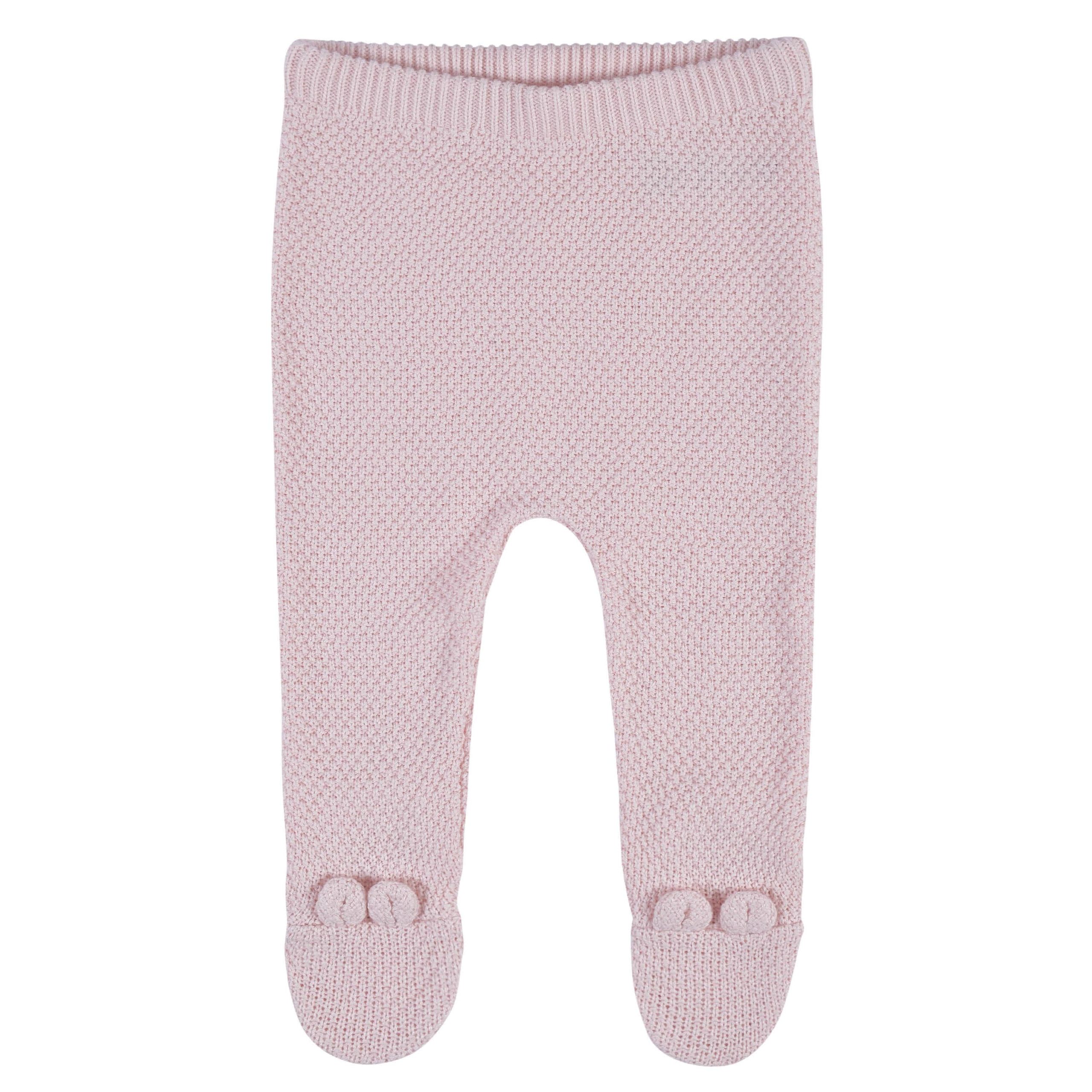 3-Piece Baby Girls Pink Knit Outfit & Blanket Set - Image 5